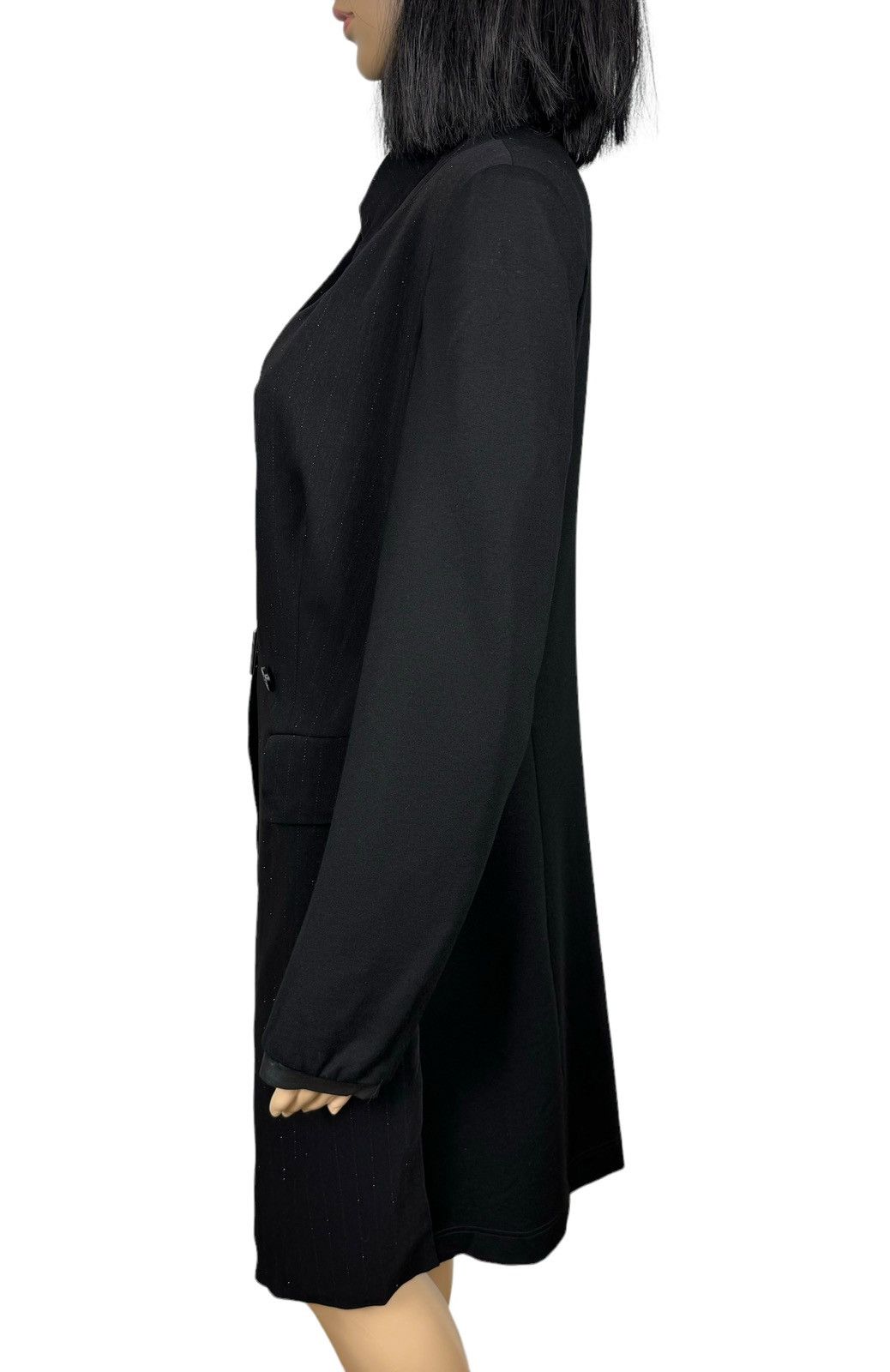 Designer Beate Heymann Streetcouture Striped Overcoat V-Neck size US8 Size M / US 6-8 / IT 42-44 - 8 Thumbnail