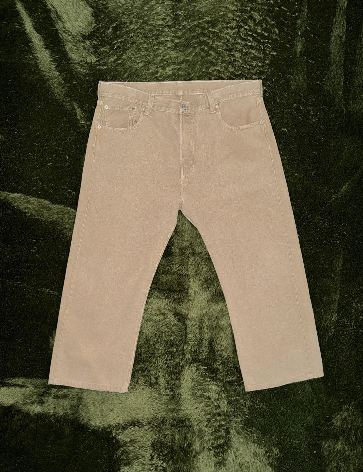 Levi's [W36/L29] Levi’s 501 USA Vintage Washed Denim Pants Beige Size US 36 / EU 52 - 1 Thumbnail