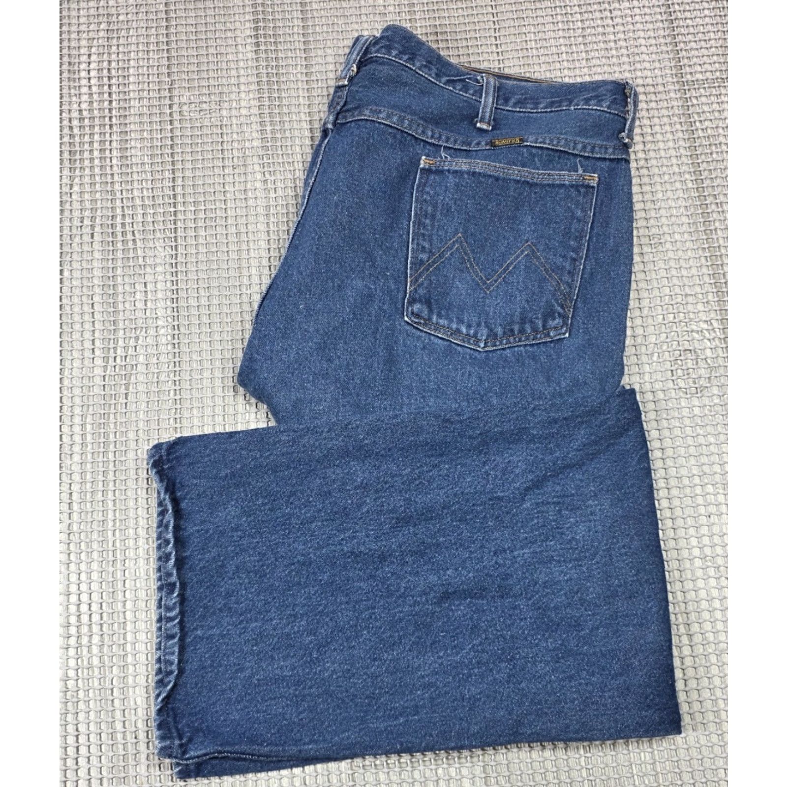 Denime Vtg 80s Maverick Blue Denim Jeans Mens 44x30 USA Made Dark Wash 5-Pocket Design Regular Straight Jeans Mens Size US 44 / EU 60 - 2 Thumbnail