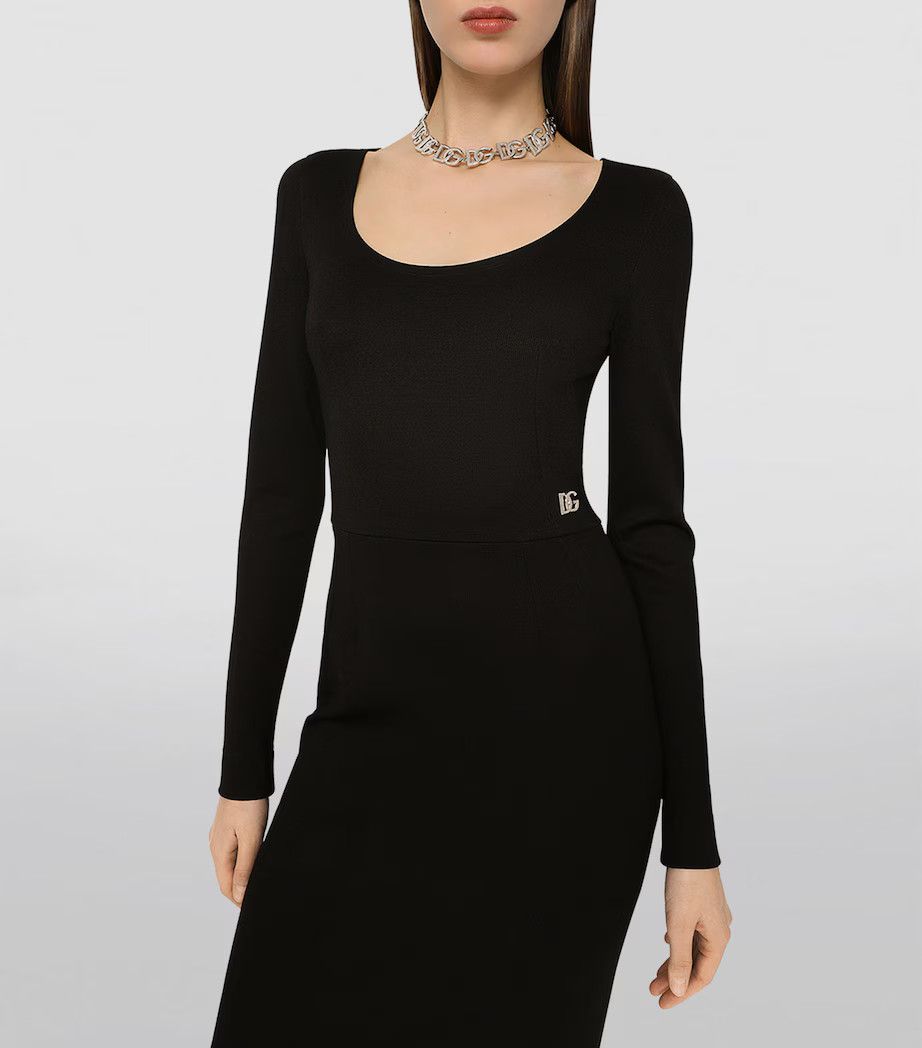 Dolce & Gabbana o1y0825 Midi Dress in Black Size XS / US 0-2 / IT 36-38 - 5 Thumbnail