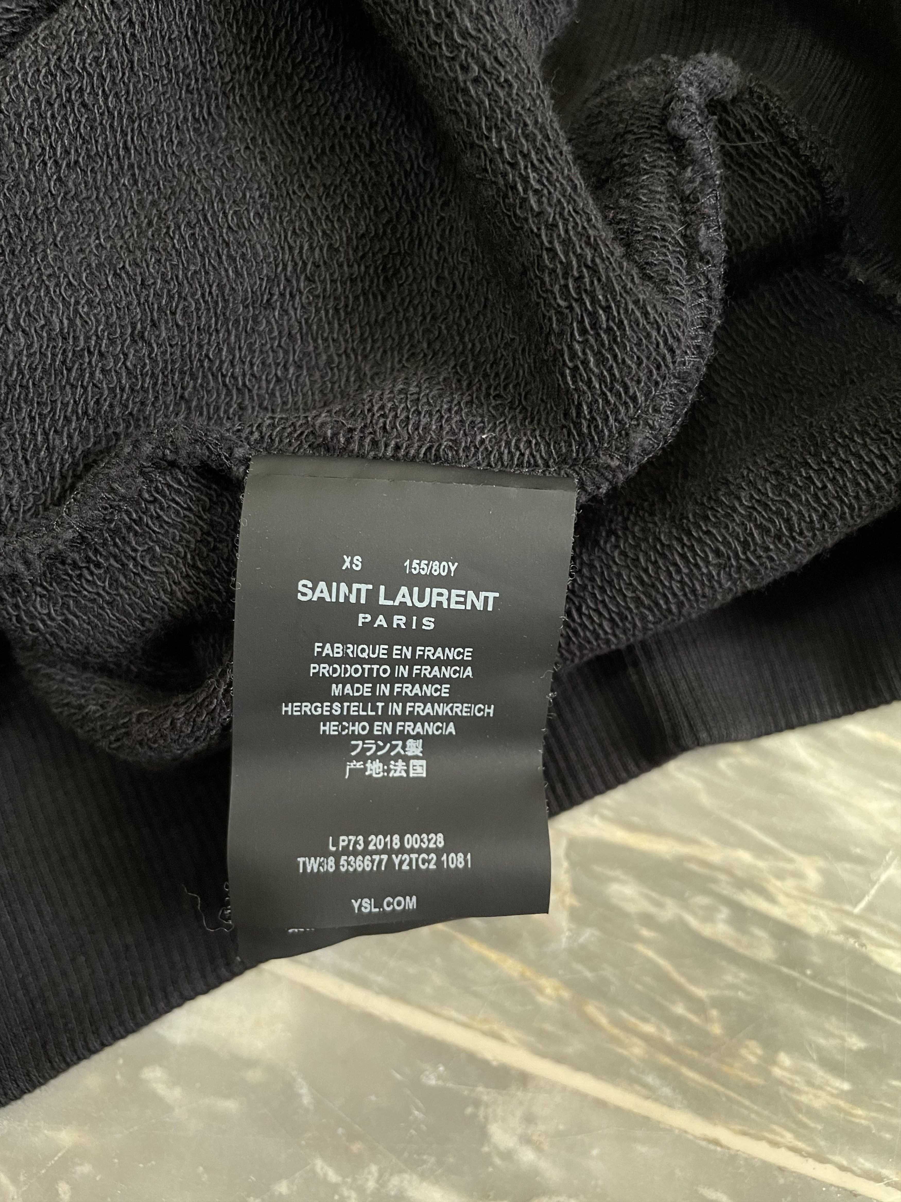 Saint Laurent Paris 2018 Saint Laurent Black Stud Mask Hoodie Size XS / US 0-2 / IT 36-38 - 8 Thumbnail