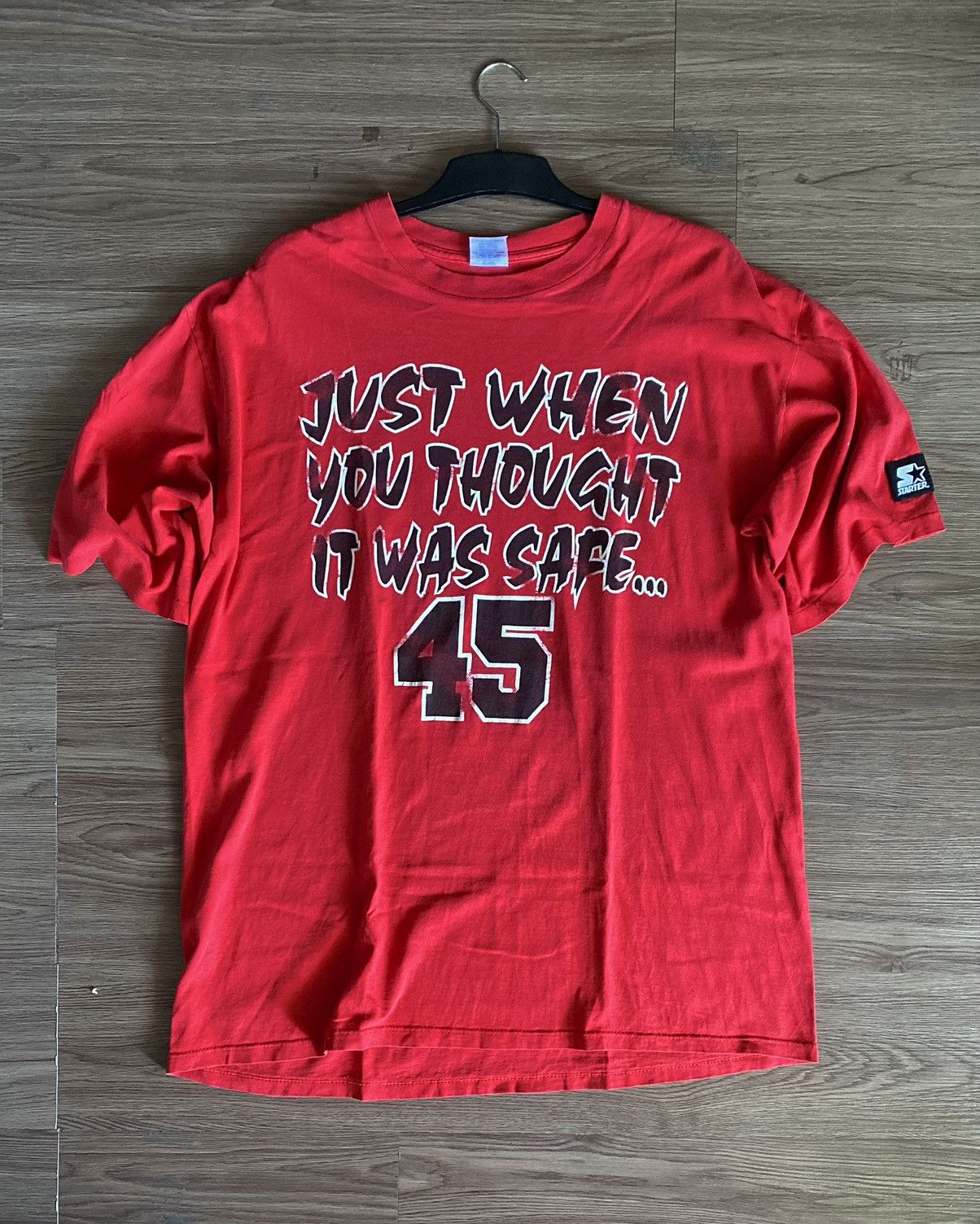 Starter T-Shirt Vintage Starter Michael Jordan 45 chicago bulls Vtg Size US XL / EU 56 / 4 - 2 Thumbnail