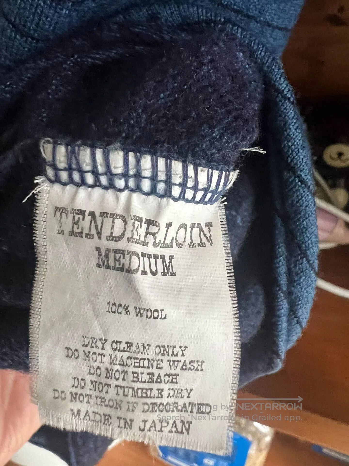 Tenderloin Vintage Indigo Dyed Wool Pullover Shirt. Size US M / EU 48-50 / 2 - 5 Thumbnail