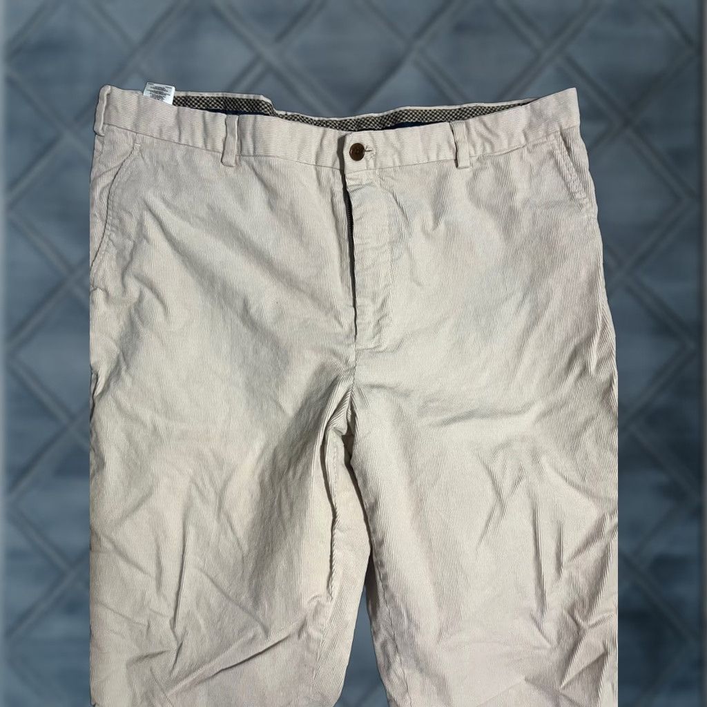 Brooks Brothers Brooks Brothers Pants Mens 42x32 Beige Corduroy Stretch - Regular Fit, Flat Front, Cotton Blend, Chino, City College School, Button Zip, Beig Size US 42 / EU 58 - 1 Thumbnail