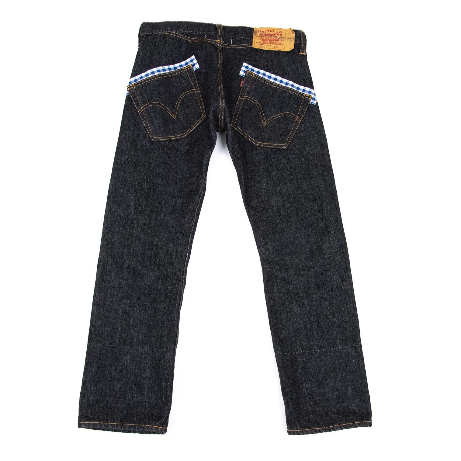 Junya Watanabe Indigo Gingham Check Pocket Denim Pants Size S Size US 38 / EU 54 - 9 Thumbnail
