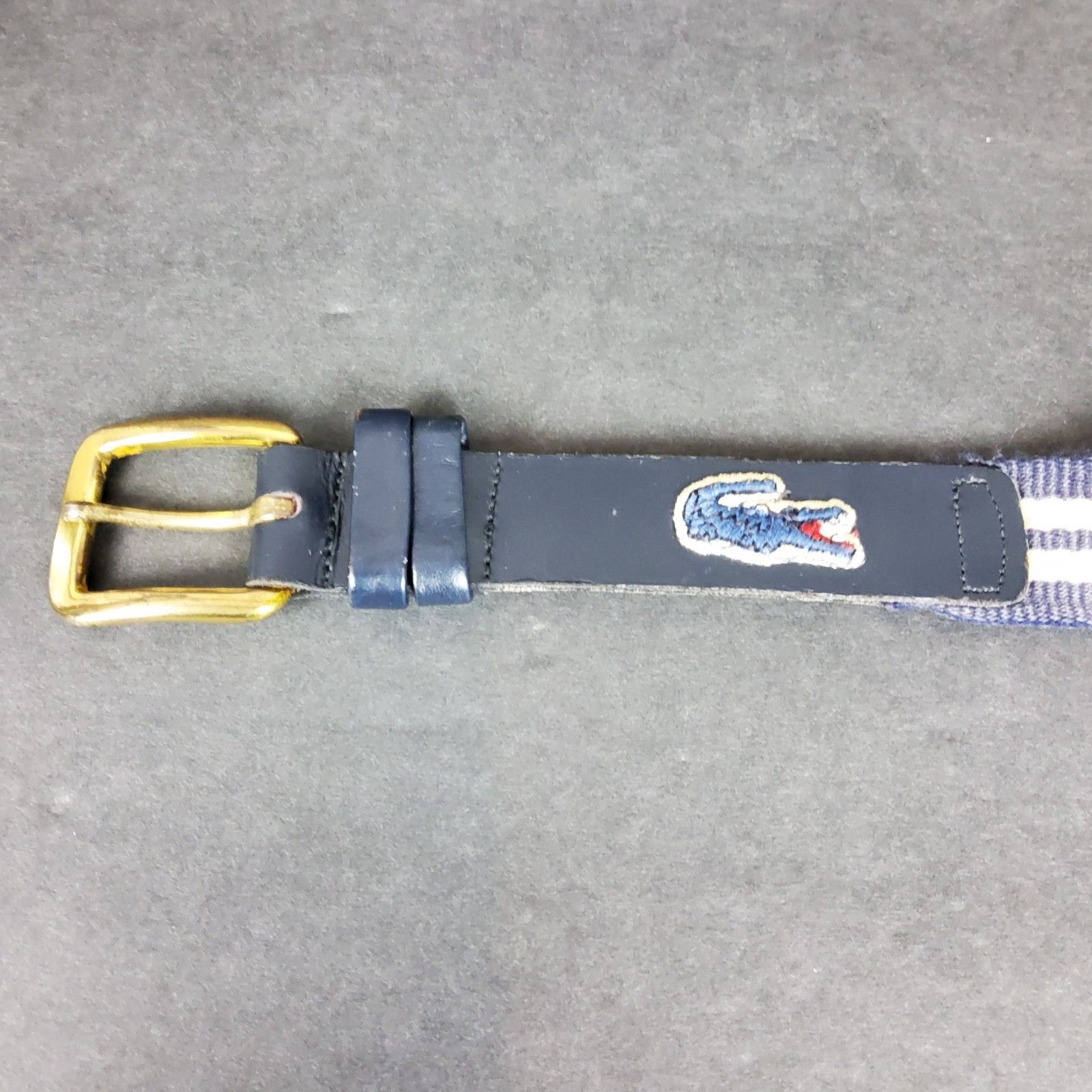 Lacoste Vintage Lacoste Blue Belt Size 38 Brass Buckle Size 38 - 2 Thumbnail