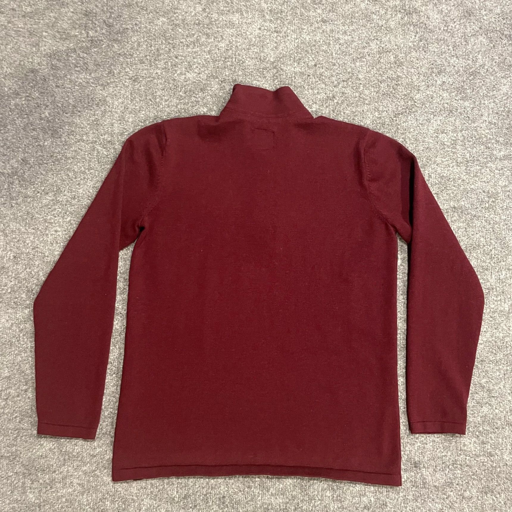 Prana prAna Mens Sweater Pullover 1/4 Zip Knit Mock Neck Red Striped Casual Outdoor Medium Size US M / EU 48-50 / 2 - 2 Thumbnail