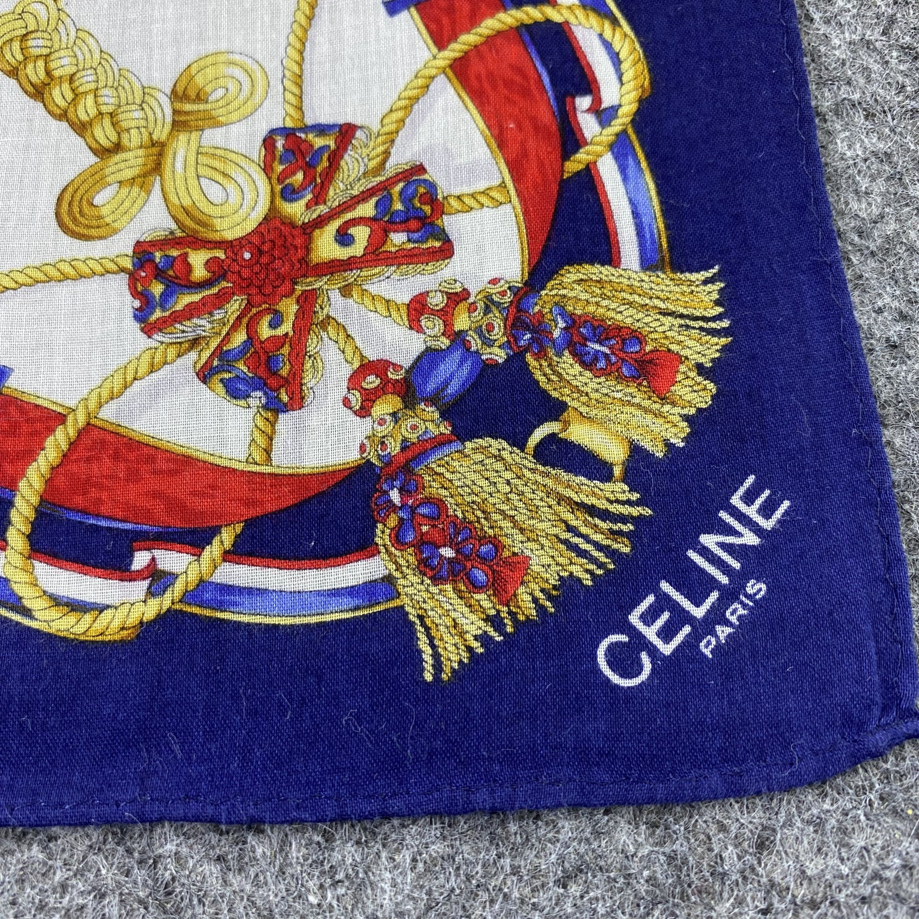 Celine × Vintage Celine Handkerchief / Bandana / Neckerchief-B1293 Size ONE SIZE - 5 Thumbnail
