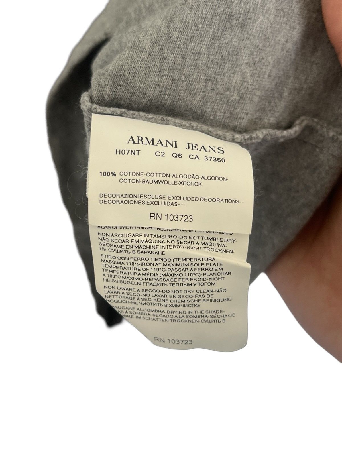 Armani Armani Jeans Grey T-Shirt Size US L / EU 52-54 / 3 - 5 Thumbnail