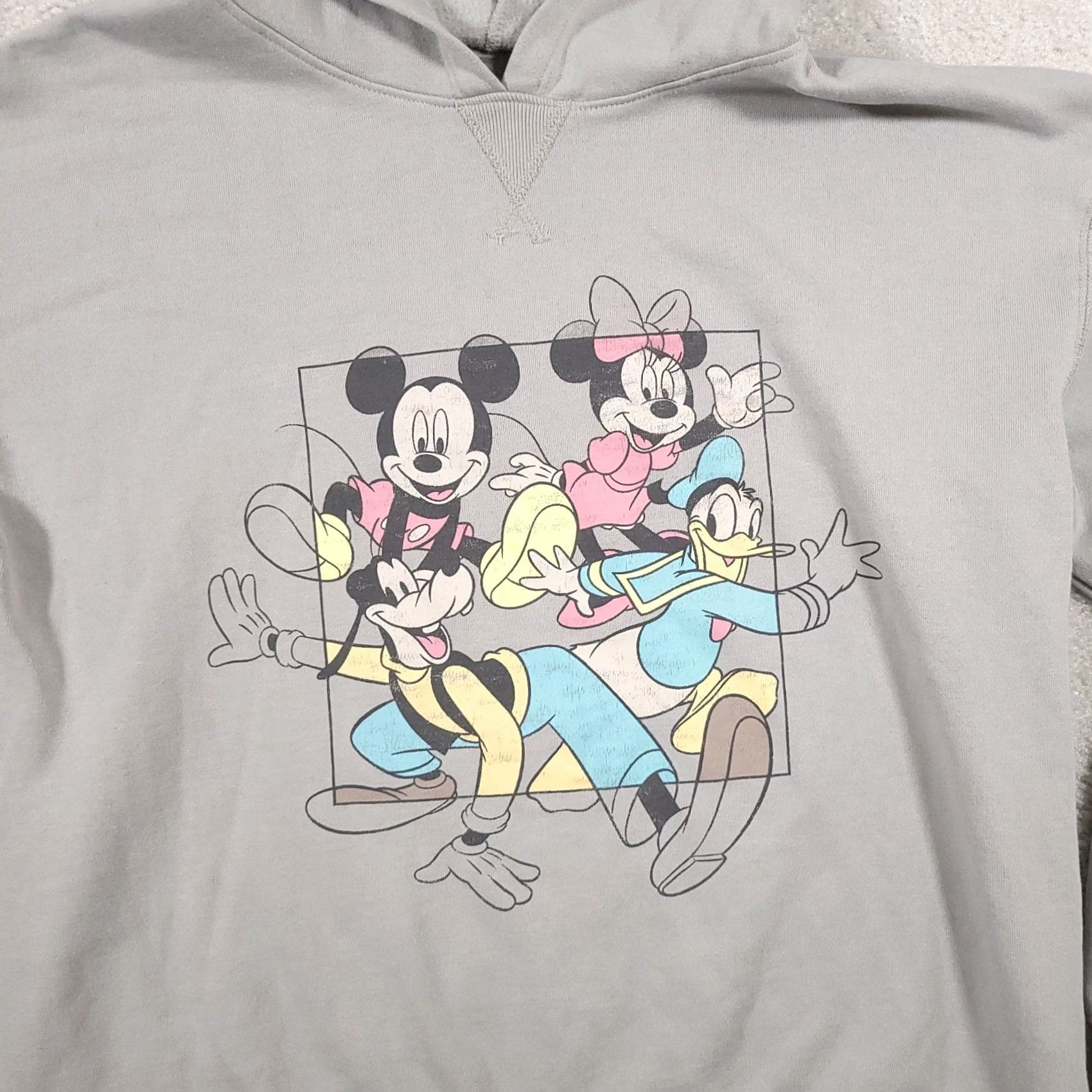 Disney Disney Mickey & Friends Hooded Fleece Sweatshirt Women’s Medium Gray Oversized Size M / US 6-8 / IT 42-44 - 5 Thumbnail