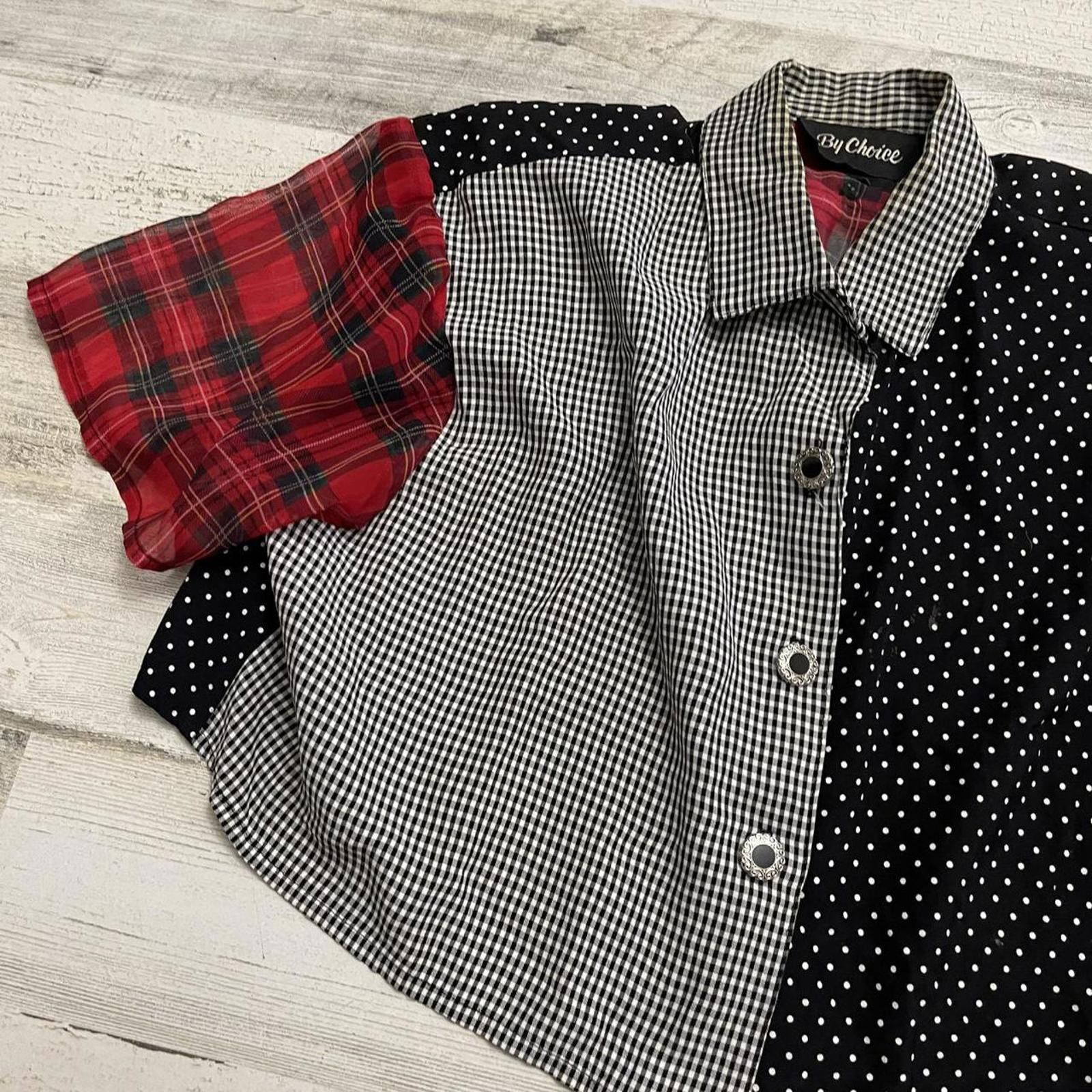 Designer 80s polka dot plaid crop small Size S / US 4 / IT 40 - 3 Thumbnail