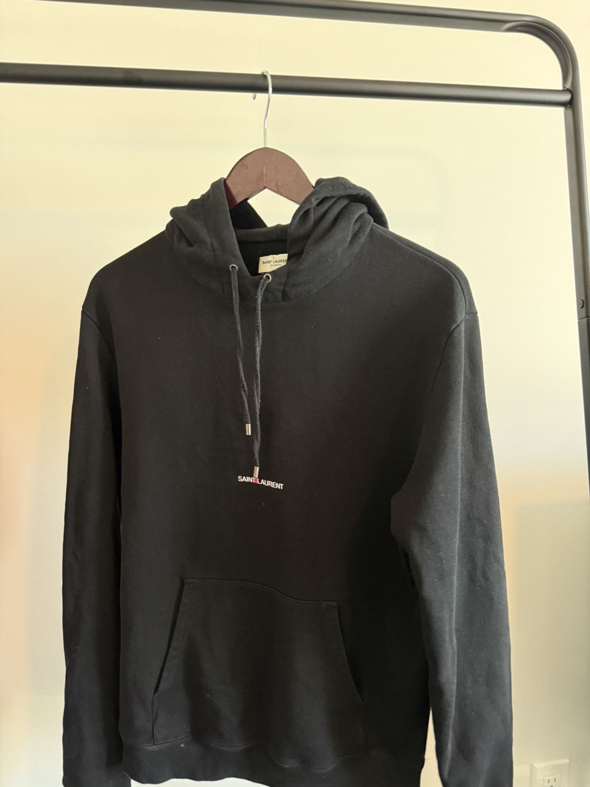 Saint Laurent Paris Black Saint Laurent Logo Hoodie Size US M / EU 48-50 / 2 - 1 Thumbnail