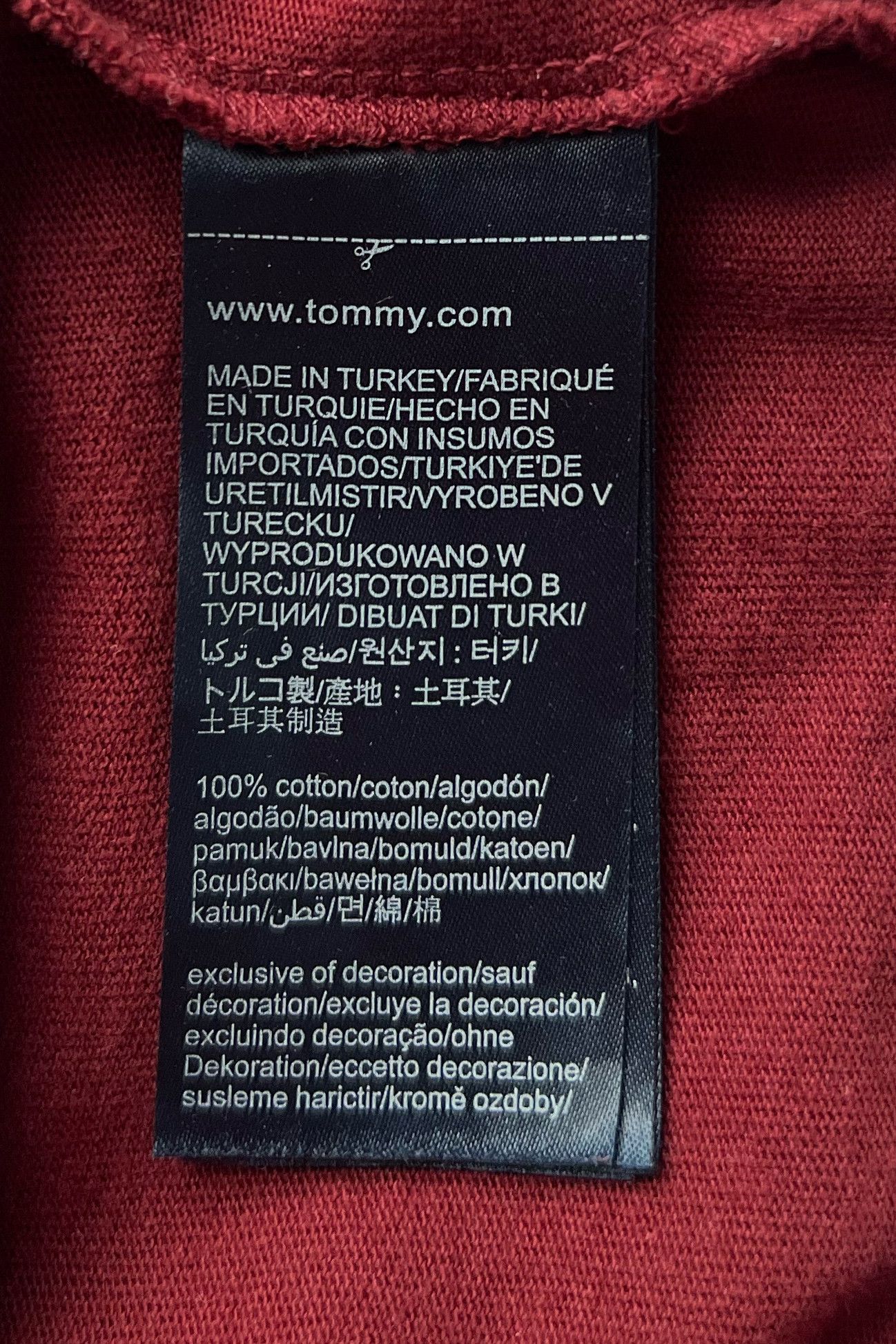 Tommy Hilfiger Tommy Hilfiger Crest Flag Heavy Cotton T-Shirt Burgundy Size US S / EU 44-46 / 1 - 6 Thumbnail