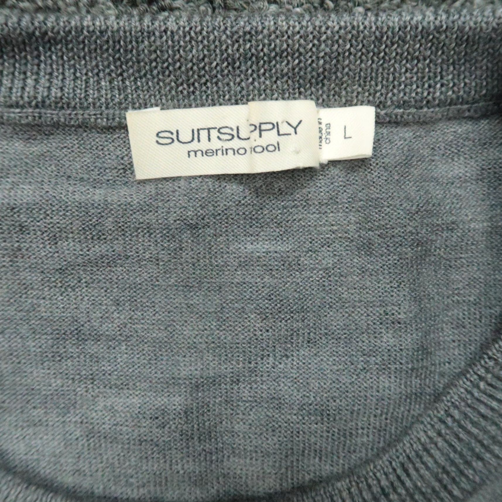 Suitsupply Suitsupply Sweater Mens Large Gray Merino Wool Pullover Crew Long Sleeve Slim Knit Crew Neck Casual Mens Regular L Gray Wool Sweater Pullover Size US L / EU 52-54 / 3 - 3 Thumbnail