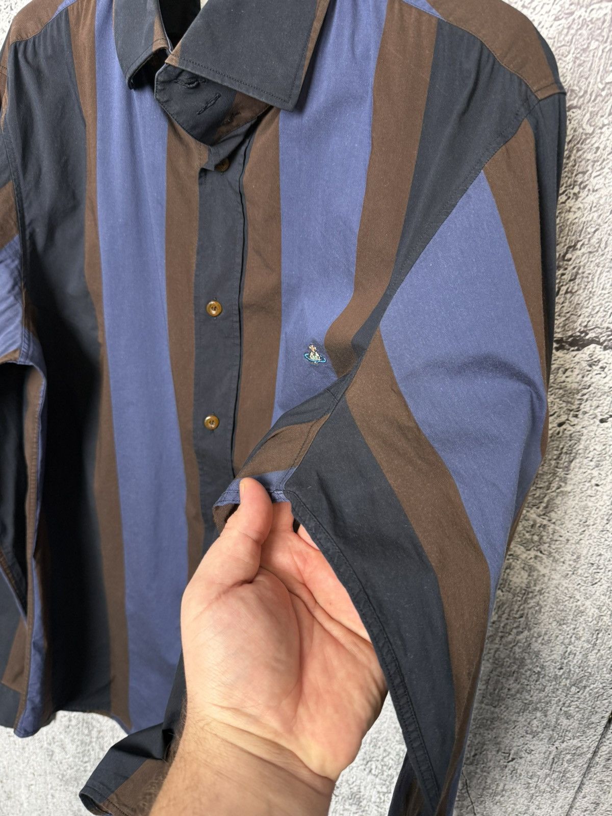 Vivienne Westwood Vintage Vivienne Westwood Striped Button Long Sleeve Shirt Size US L / EU 52-54 / 3 - 10 Thumbnail