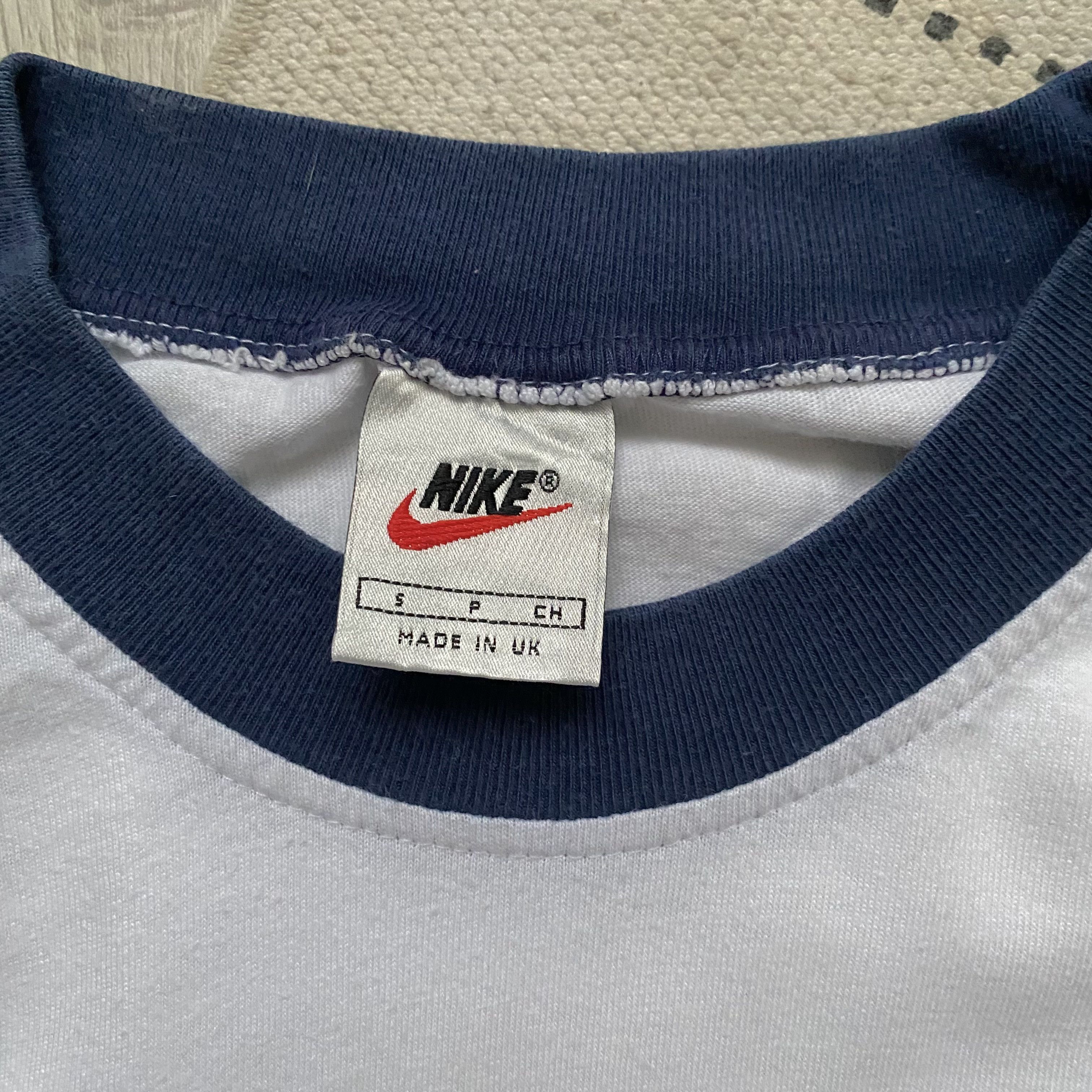 Nike 🛹 Vintage 80s Nike tee 3/4 sleeve mini Swoosh Y2K Size US S / EU 44-46 / 1 - 6 Thumbnail