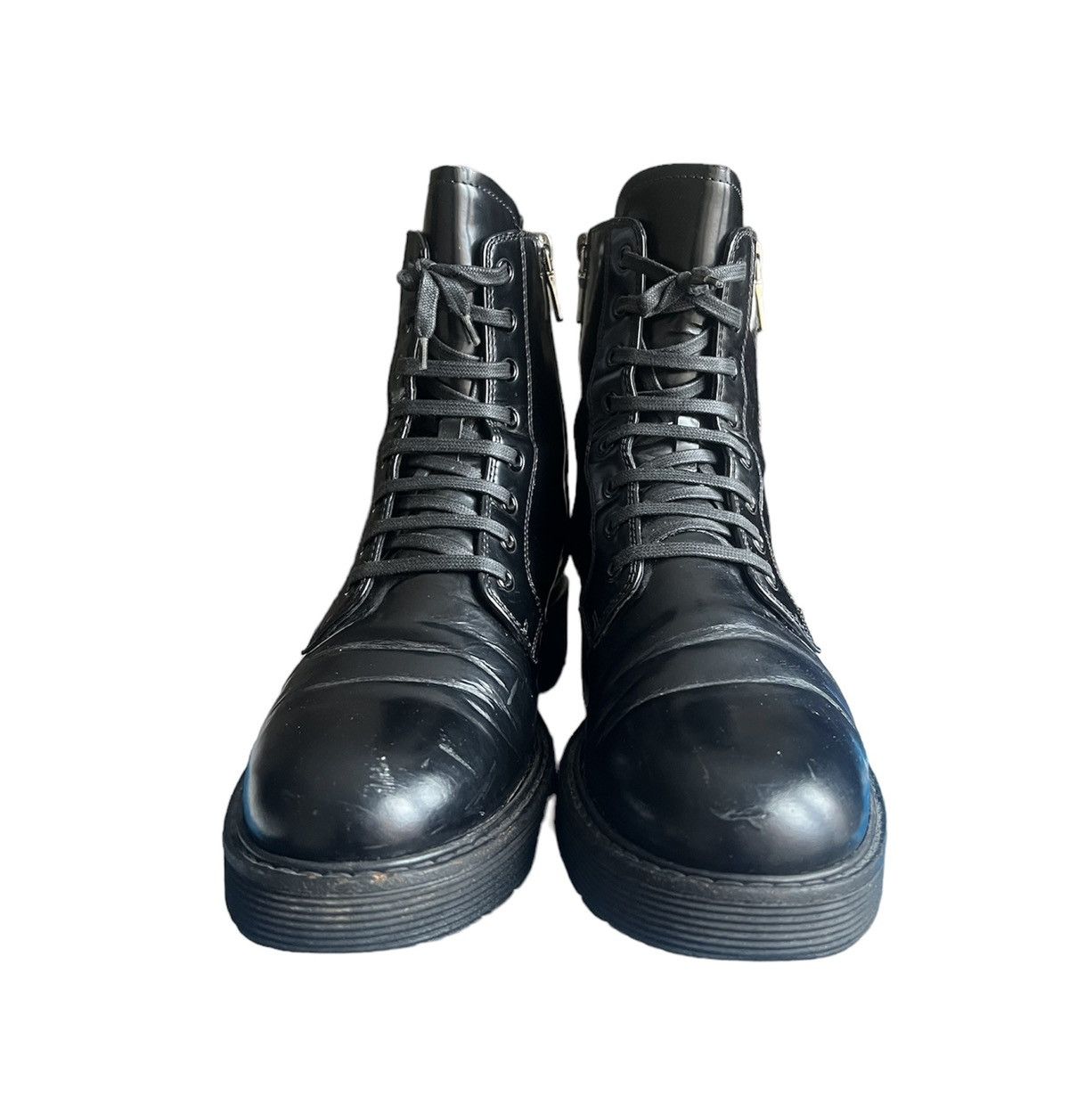 Prada Double Zip Leather Ranger Boots Size US 7.5 / EU 40-41 - 3 Thumbnail