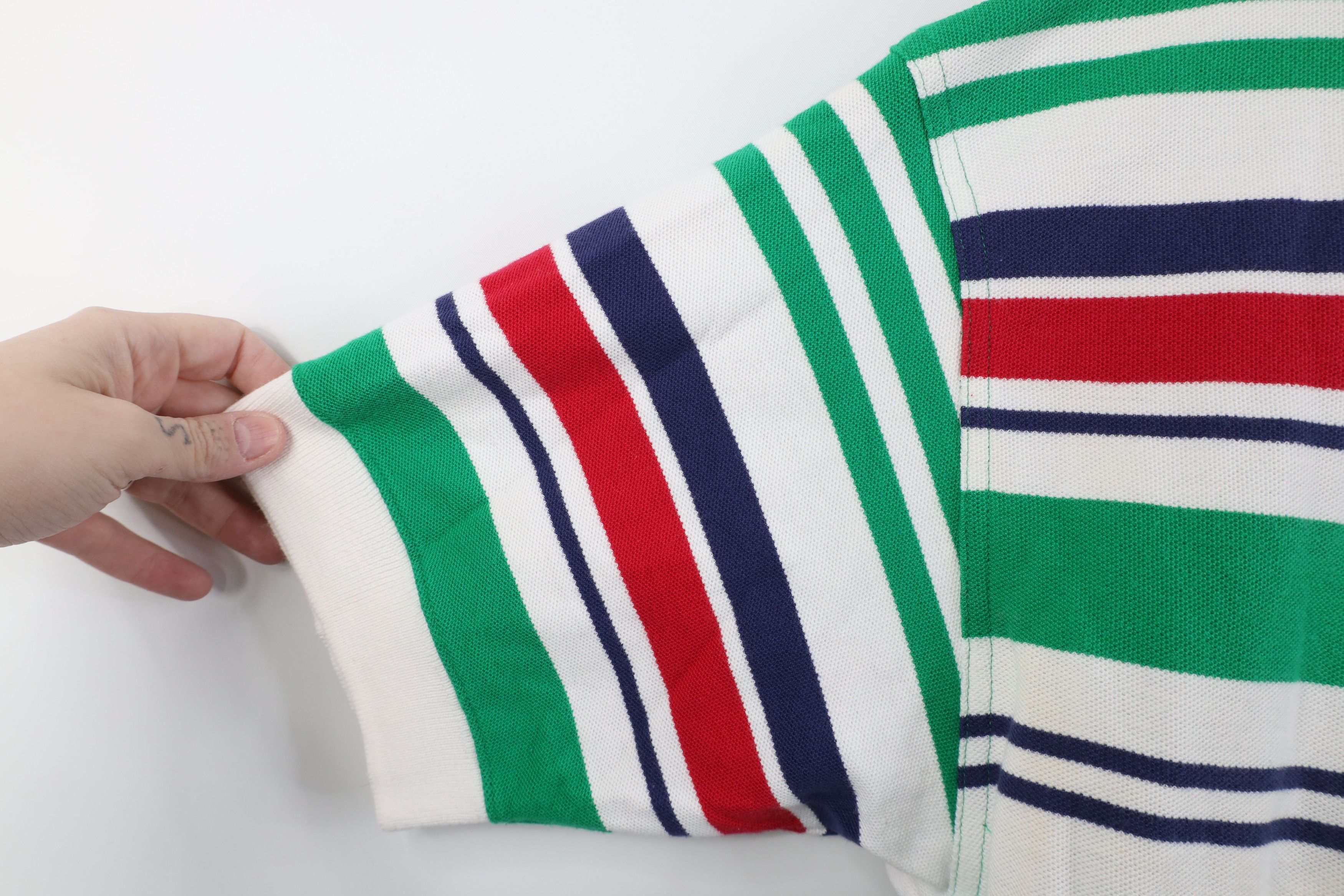 Vintage Vintage 90s Streetwear Block Knit Golf Polo Shirt Cotton Size US L / EU 52-54 / 3 - 10 Thumbnail