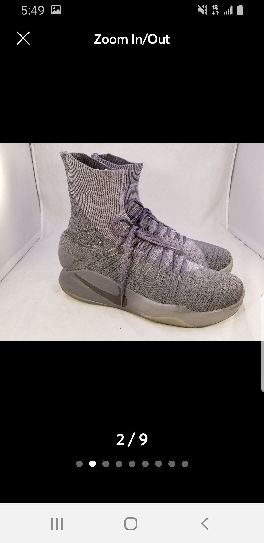 Nike NIKE 843390 002 HYPERDUNK FLYKNIT Size US 12 / EU 45 - 2 Thumbnail