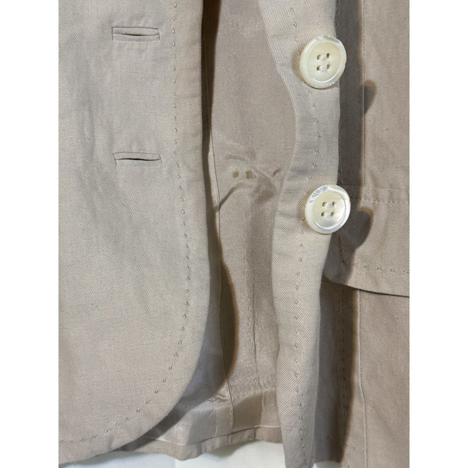 Ann Taylor Ann Taylor 3-Button Lined Blazer Petite 4 Neutral Minimalist Size S / US 4 / IT 40 - 7 Thumbnail