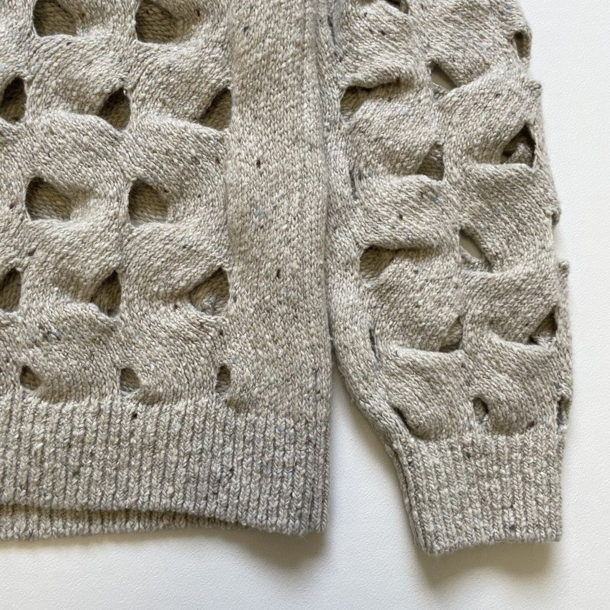 Issey Miyake Cream Cut Out Wool ‘Nest Knit’ Size US M / EU 48-50 / 2 - 10 Thumbnail