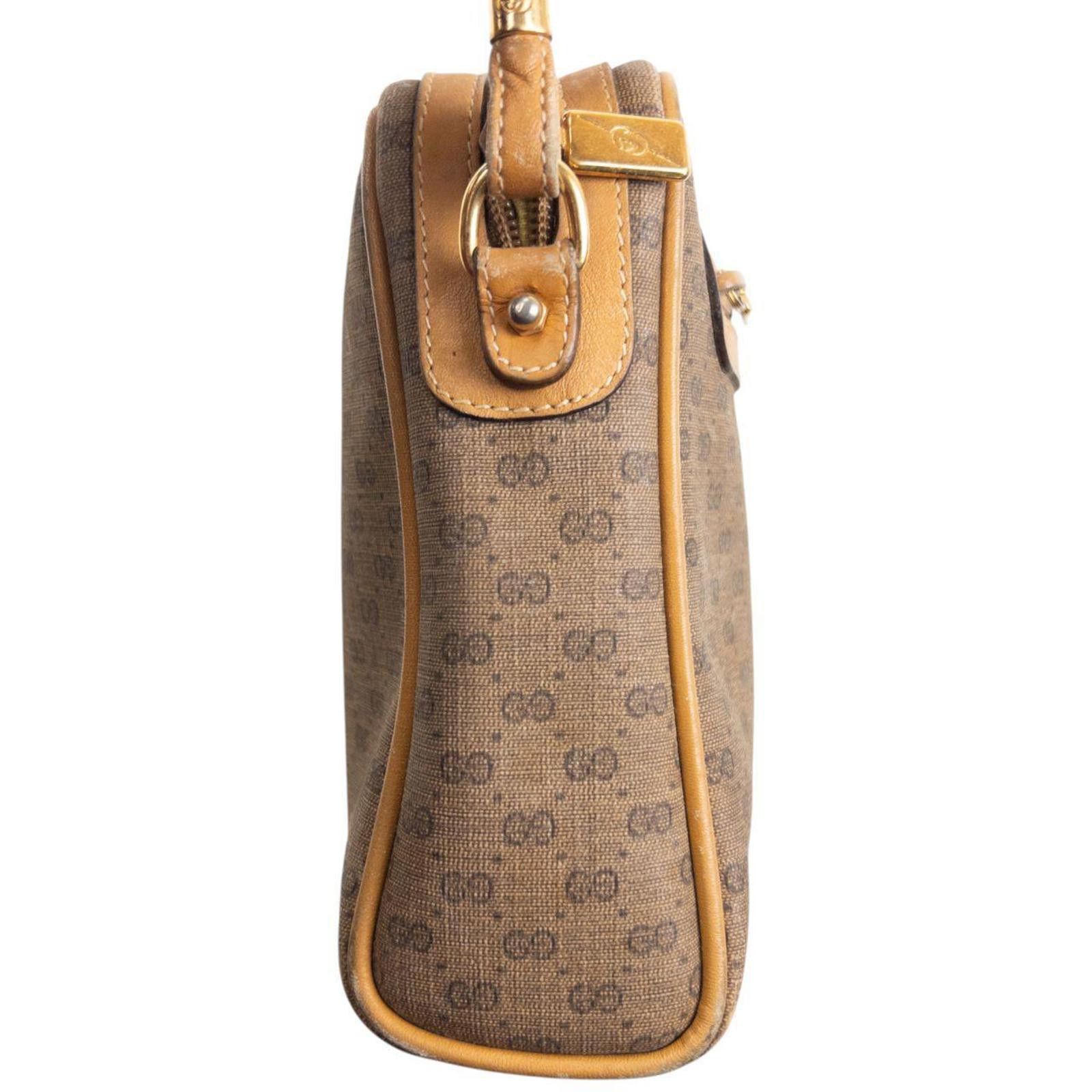 Gucci Vintage 80s Gucci Monogram Leather Crossbody Bag Size ONE SIZE - 4 Thumbnail