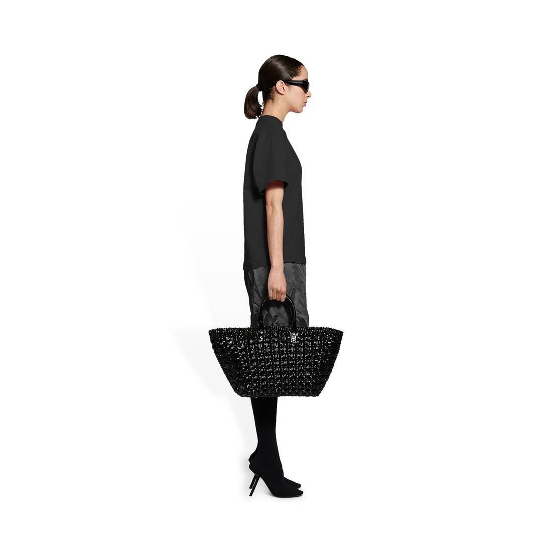 Balenciaga o1la1rc1a0625 Political Campaign Slip Dress T-Shirt in Black Size M / US 6-8 / IT 42-44 - 3 Thumbnail
