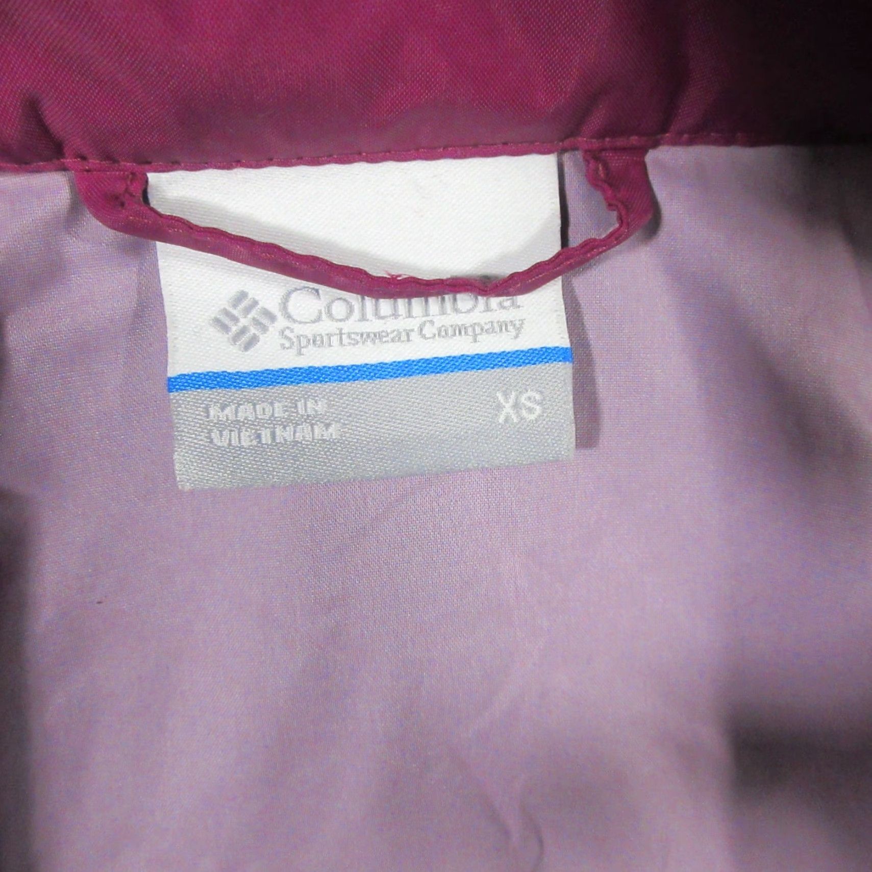 Vintage Columbia Windbreaker Jacket Womens XS Purple Lightweight Hooded Packable EUC Regular Fit Long Zip Size XS / US 0-2 / IT 36-38 - 3 Thumbnail