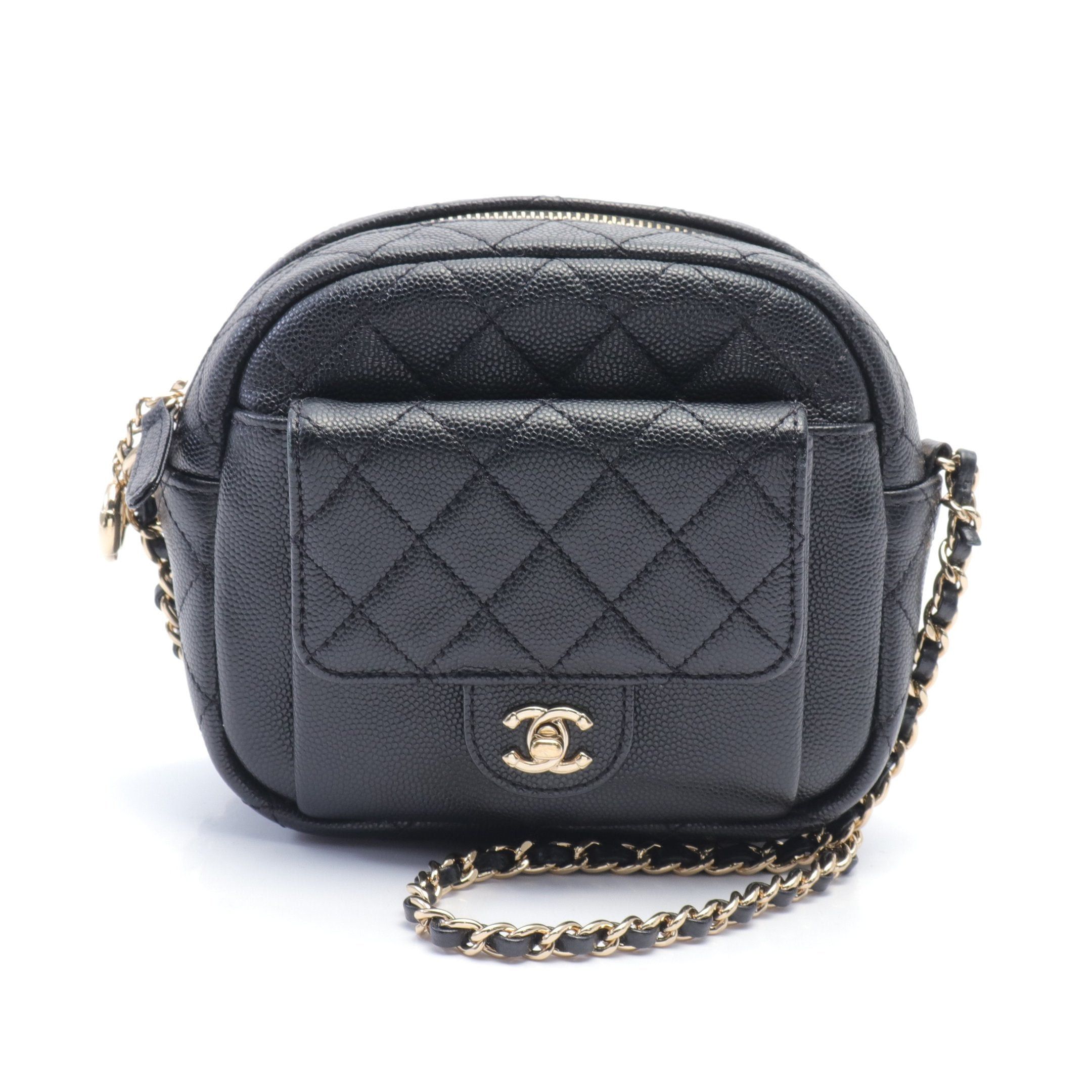 Chanel Chanel Matelasse Chain Shoulder Bag Caviar Skin Black Gold Hardware Size ONE SIZE - 1 Thumbnail