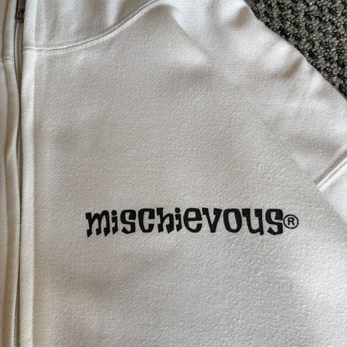 Japanese Brand Mischievous White Graphic Print Sweaters Size US L / EU 52-54 / 3 - 8 Thumbnail