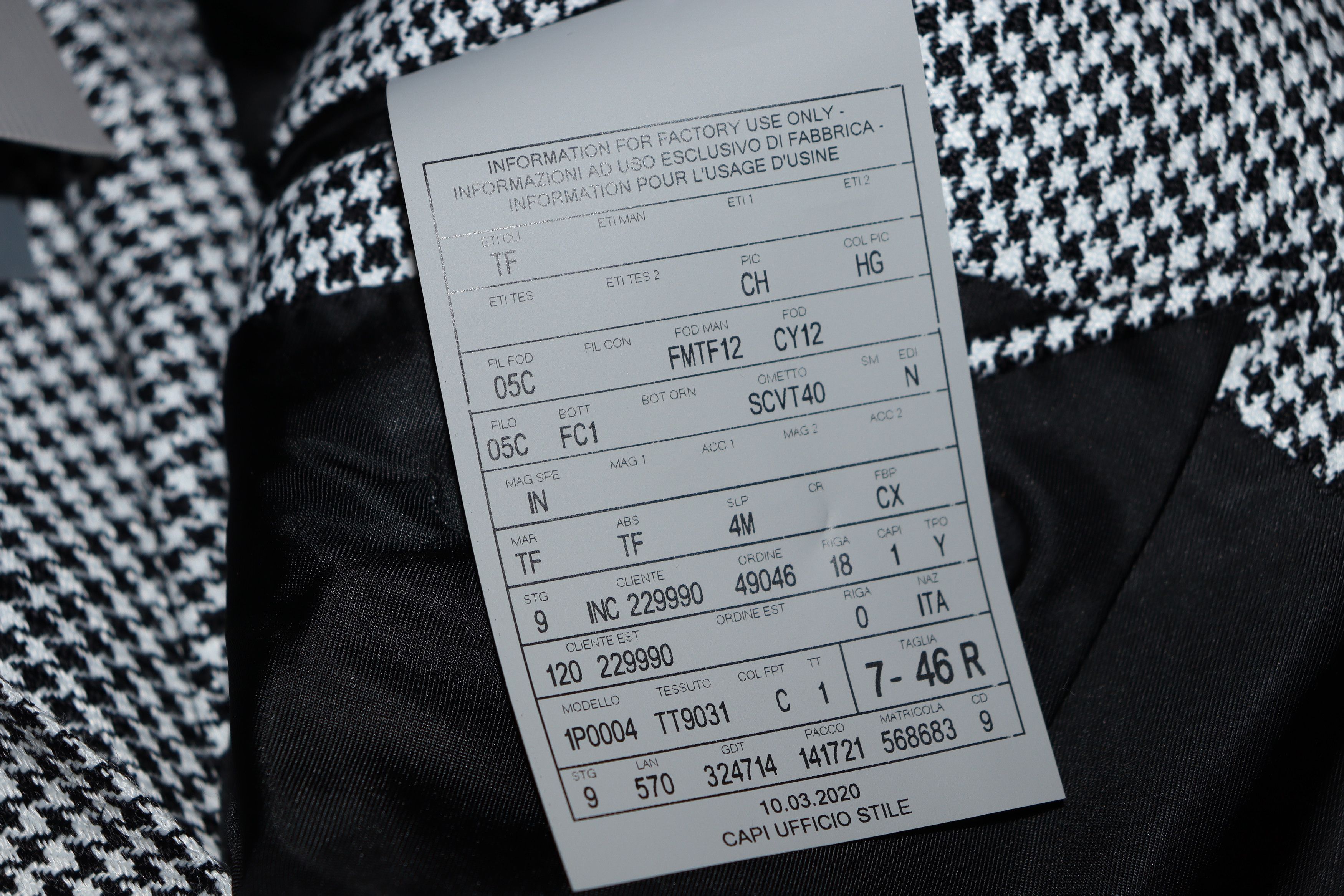 Tom Ford o1rshd1 Atticus Blazer in Black/White Size US S / EU 44-46 / 1 - 8 Thumbnail