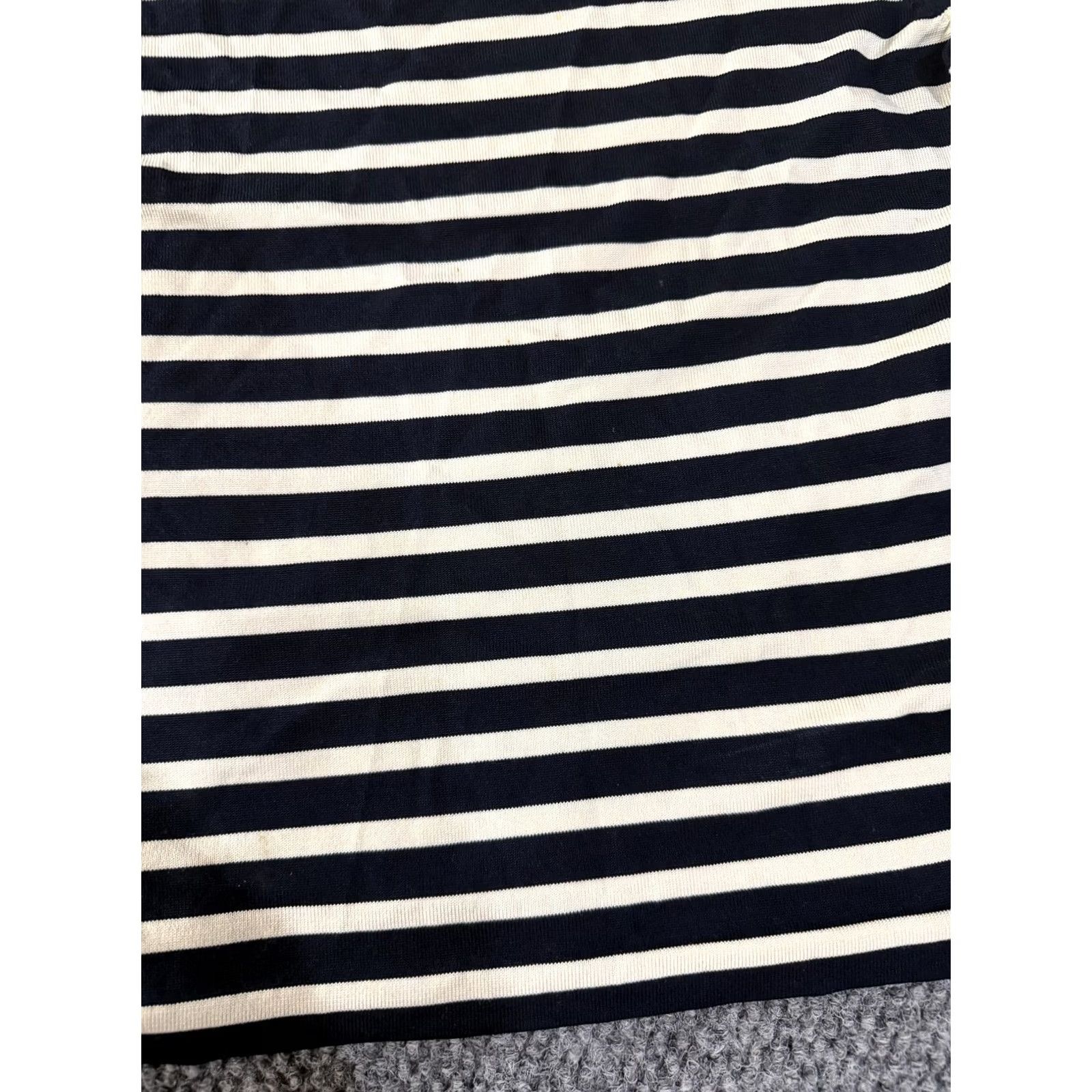 Brooks Brothers Brooks Brothers Shirt Womens M Blue Stripe 3/4 Sleeve Boat Neck Jersey Top Size M / US 6-8 / IT 42-44 - 3 Thumbnail
