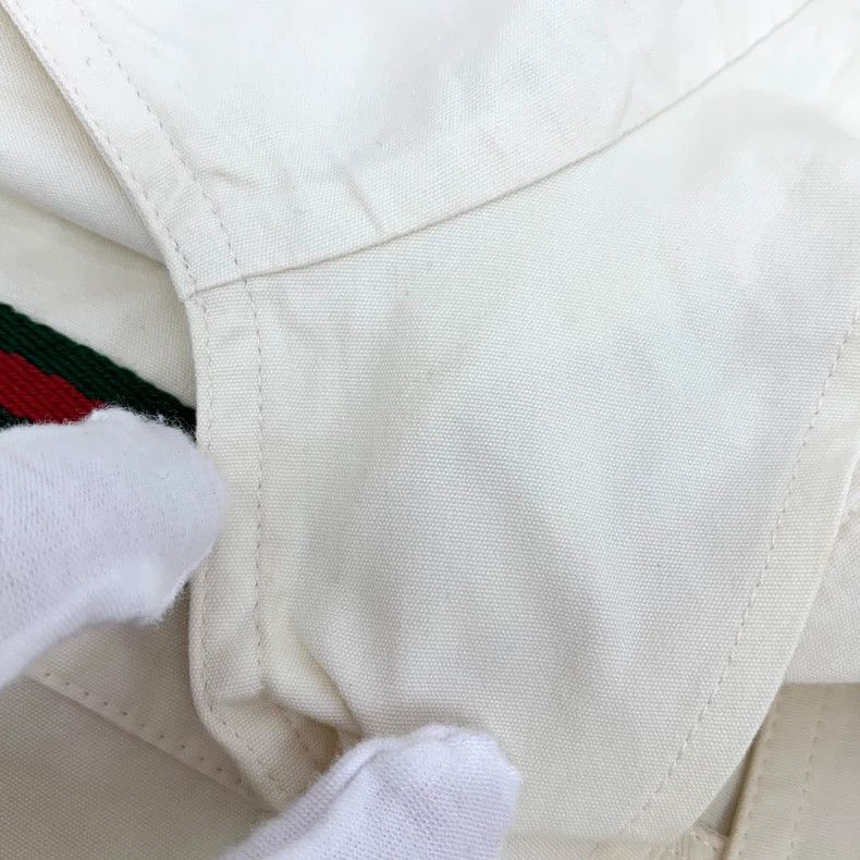 Gucci Gucci Beige cotton pocket striped webbing lapel short-slee Size XS / US 0-2 / IT 36-38 - 9 Thumbnail