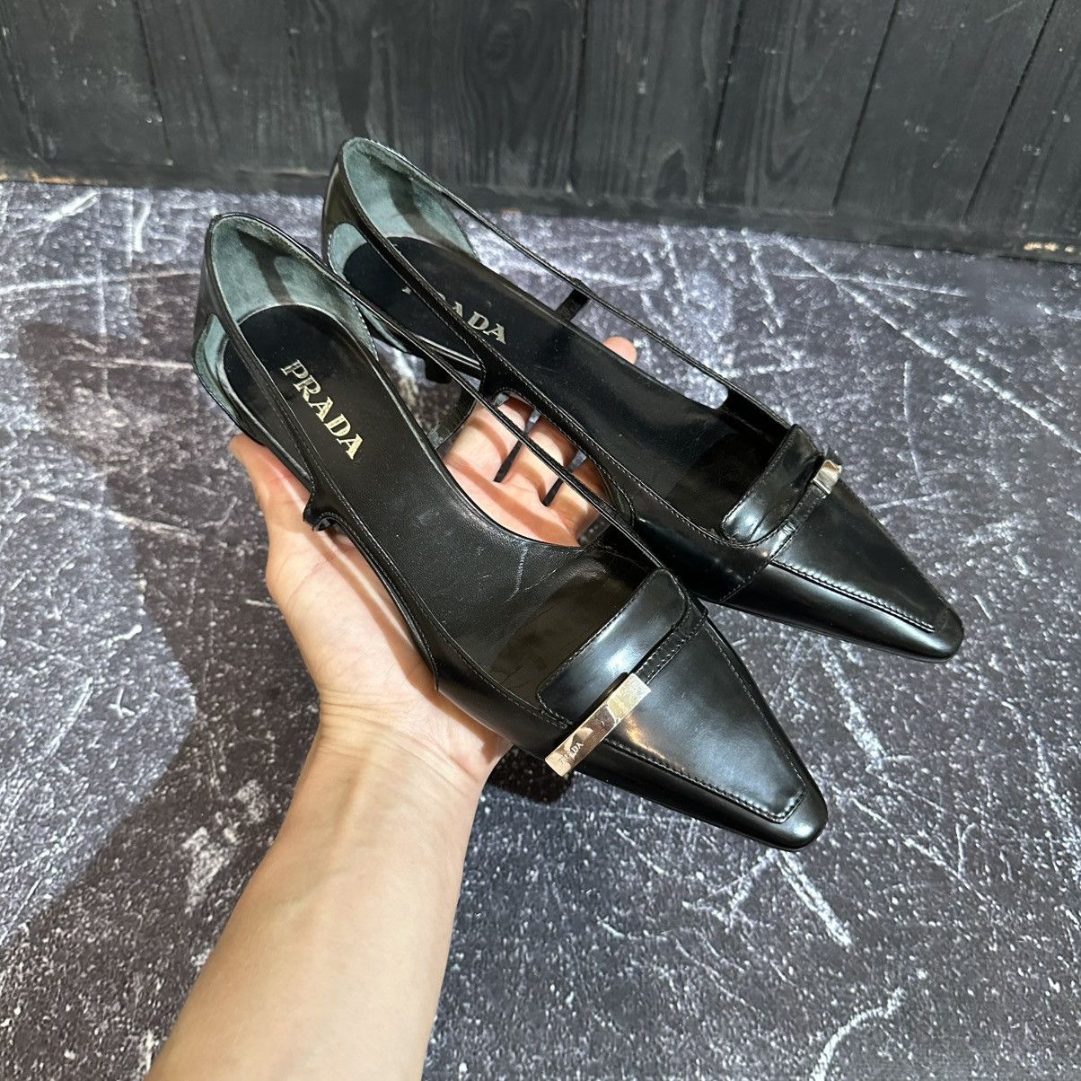 Prada PRADA - Women’s Leather Heels Size 37 Size US 7 / IT 37 - 3 Thumbnail