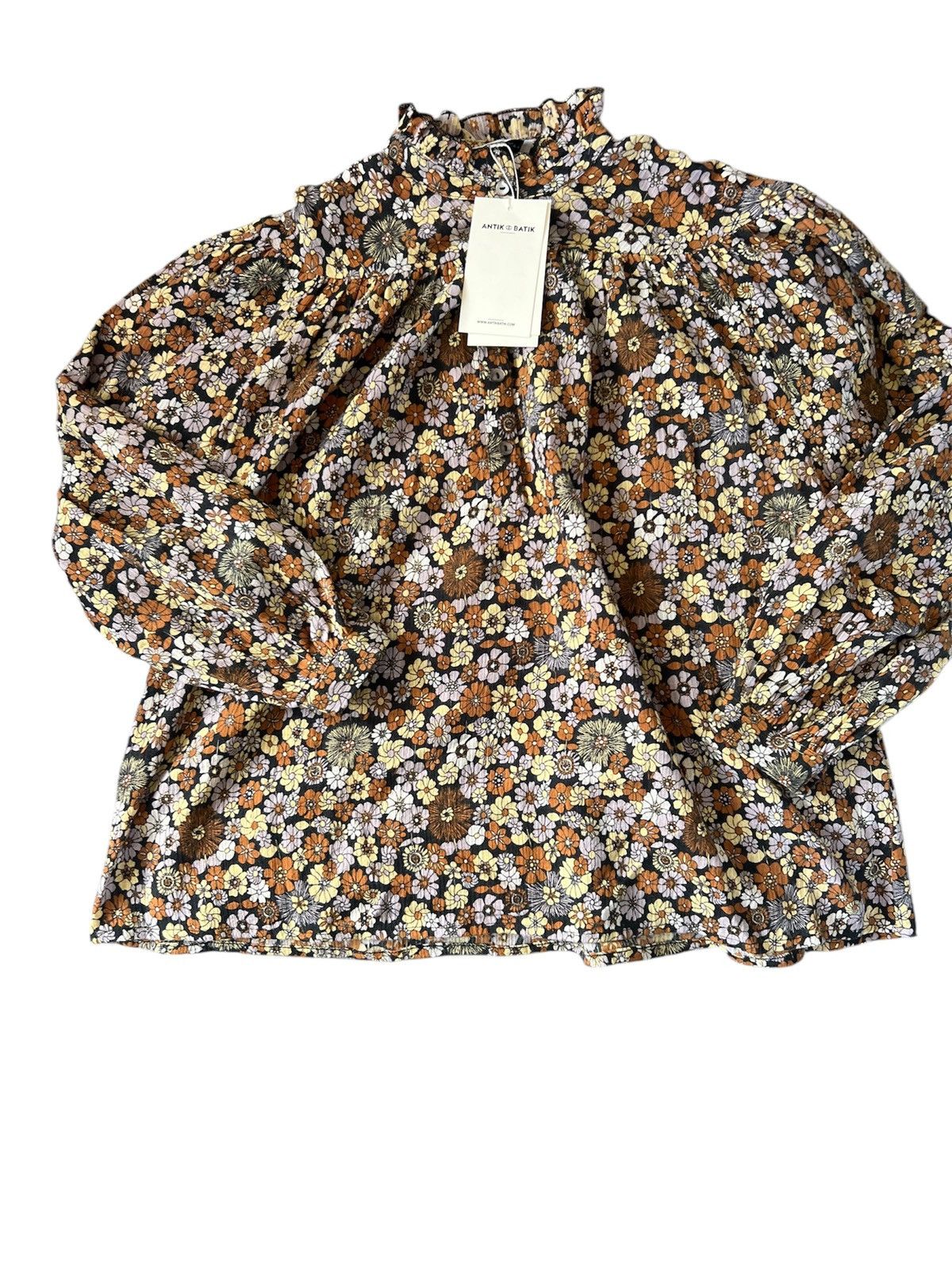 Antik Batik Antik Batik Colline Floral High Neck Blouse | XS Size XS / US 0-2 / IT 36-38 - 1 Thumbnail