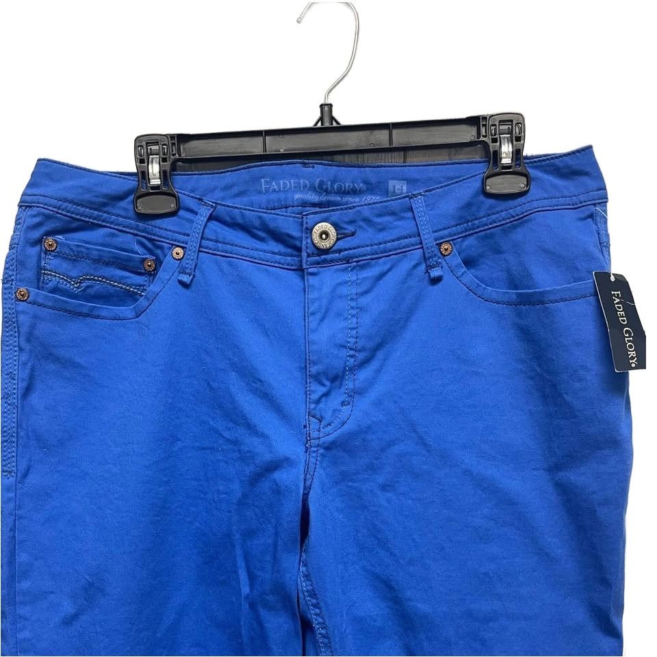 Faded Glory New Faded Glory Size 14 Cotton Blend Cropped Skimmer Pants Size 36" / US 14 / IT 50 - 2 Thumbnail