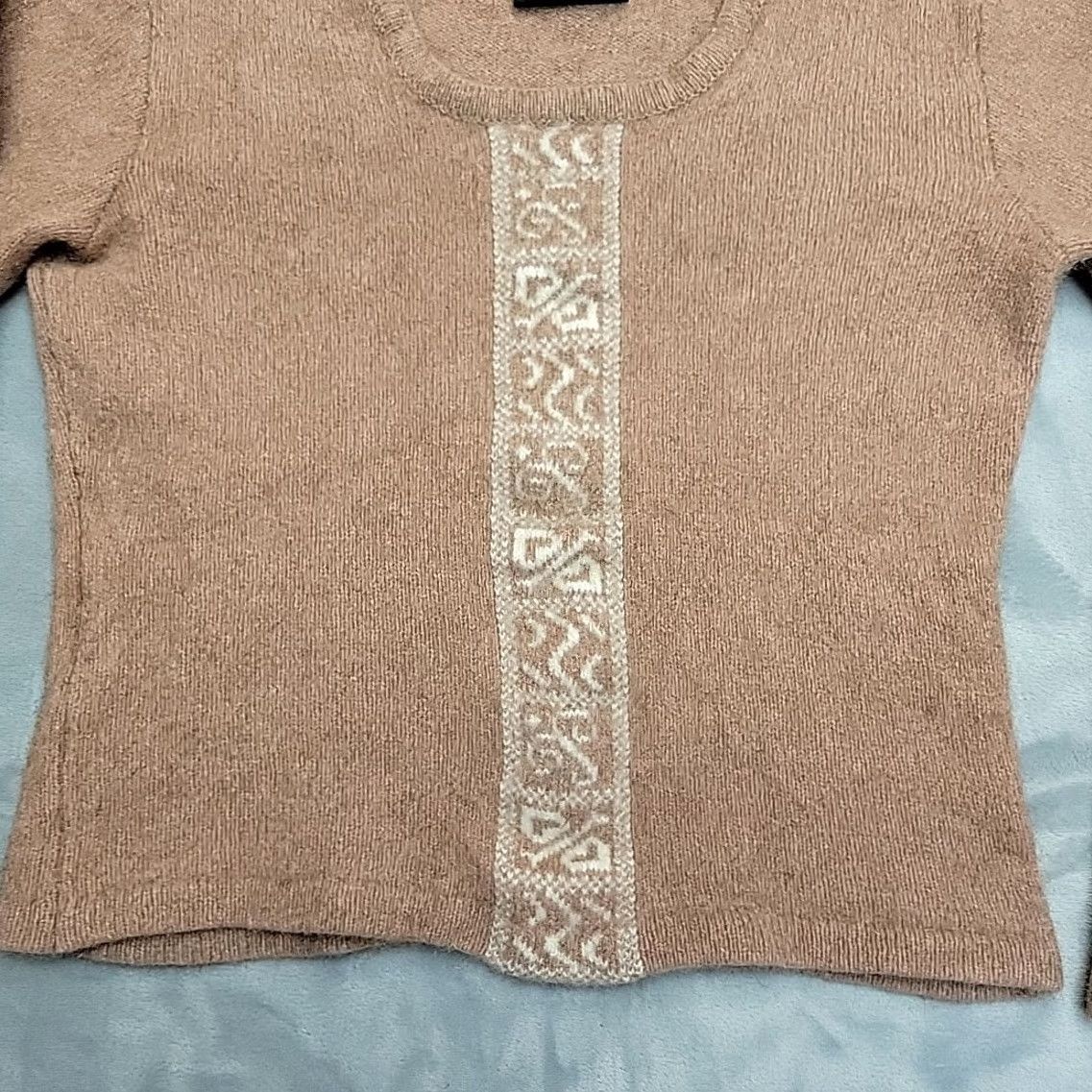 Native Aotearoa Wool Sweater Small Pink New Zealand Ski Native Tribal Women Size S / US 4 / IT 40 - 2 Thumbnail