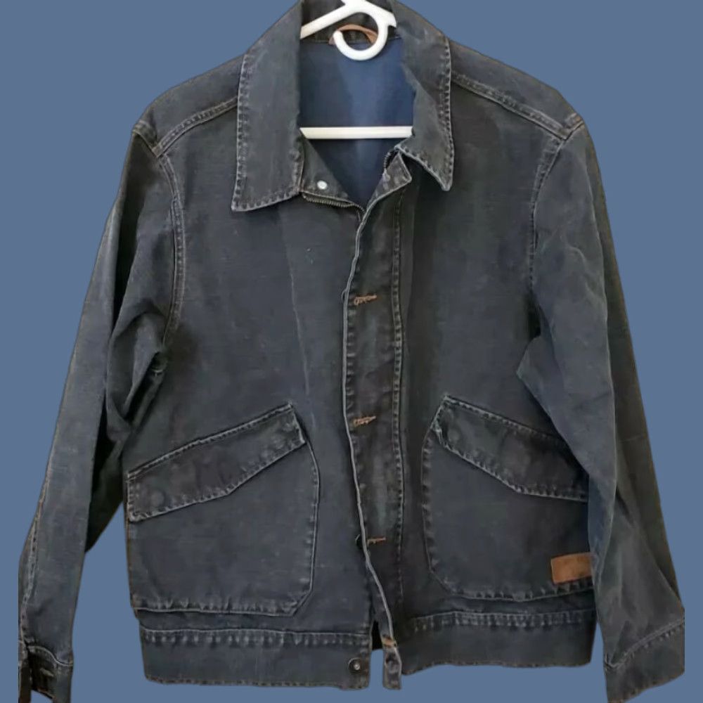 Timberland VINTAGE Timberland Weathergear Denim Blue Jean Jacket Medium Men Jacket M Indigo Navy Blue Size US 31 - 1 Thumbnail