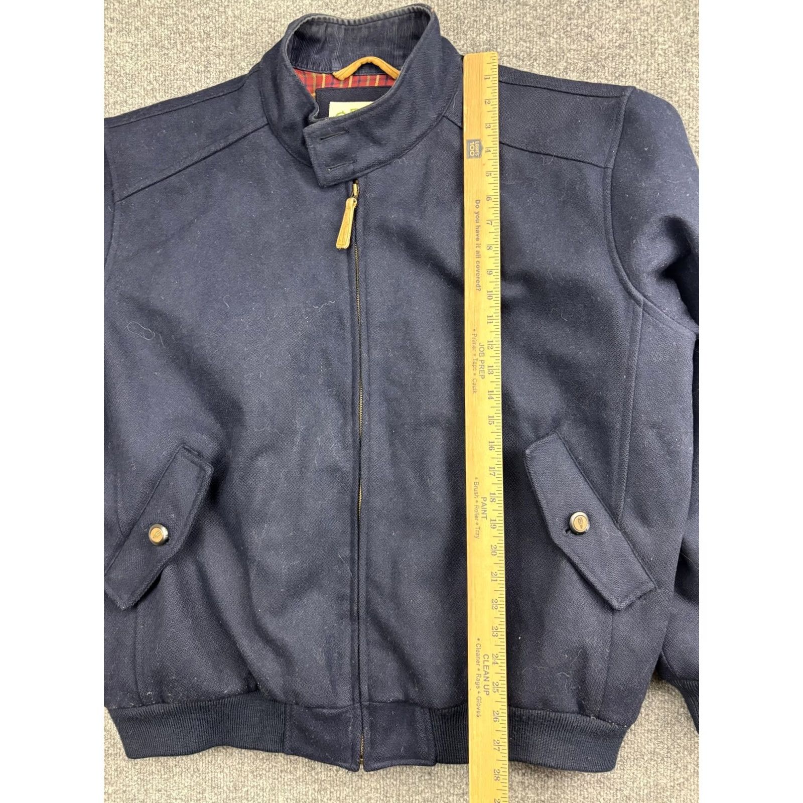 Orvis Orvis Jacket Mens XL Blue Wool Bomber Full Zip Pockets Lined Stand-Up Collar Holiday Plaid Interior Casual Workwear Size US XL / EU 56 / 4 - 4 Thumbnail