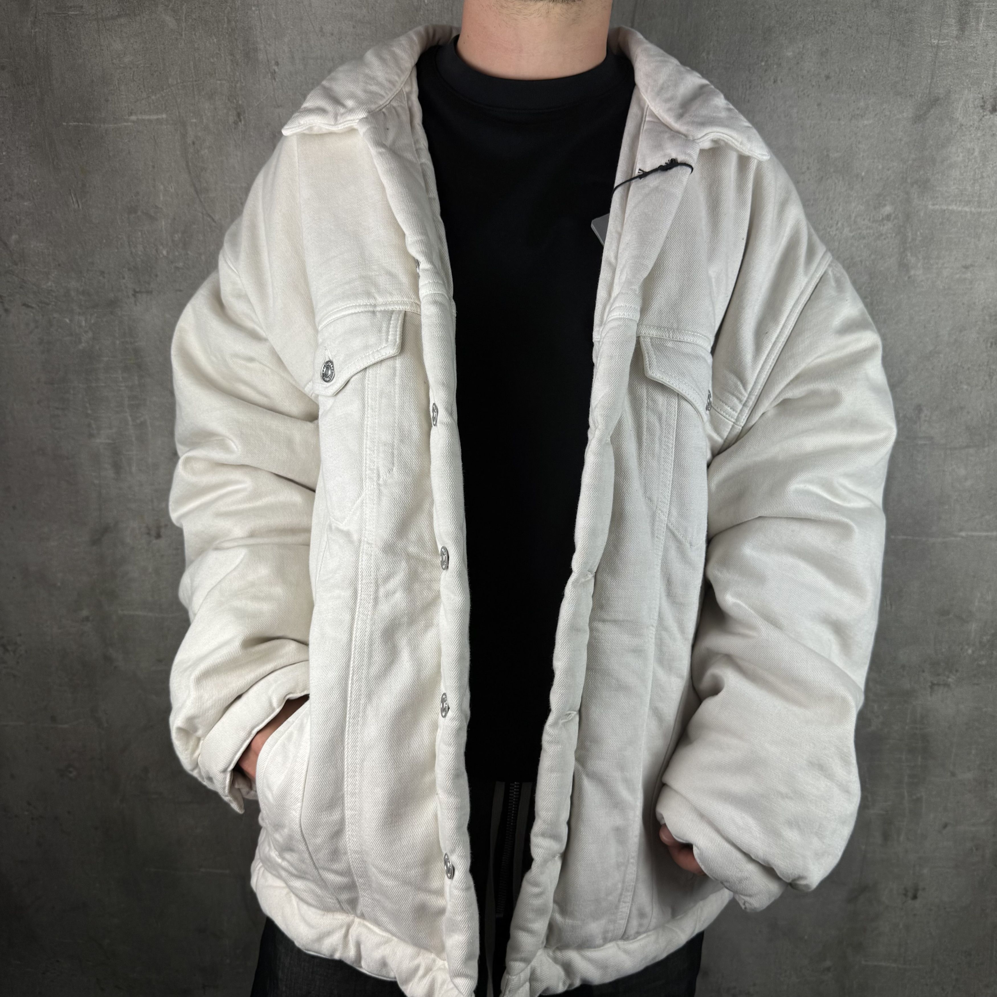Balenciaga BALENCIAGA Padded Denim Jacket Worn By Kanye, Shai RARE Size US S / EU 44-46 / 1 - 3 Thumbnail