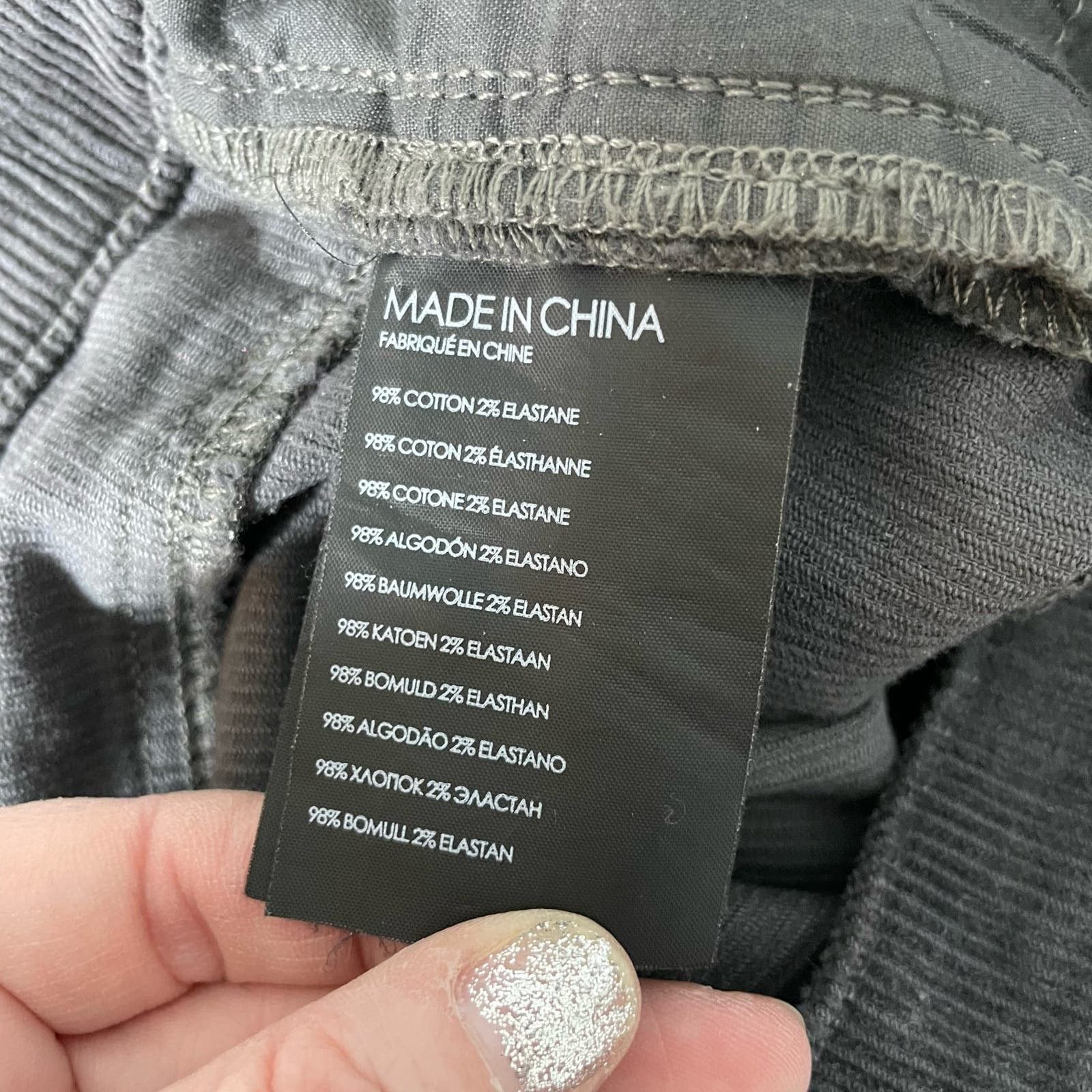 Club Monaco Club Monaco Women's Charcoal Gray Corduroy Pants - Size 2 Size 26" / US 2 / IT 38 - 4 Thumbnail