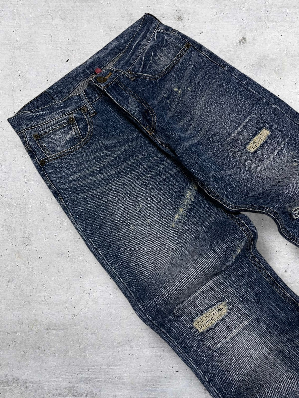 semanticdesign VINTAGE NYLAUS OG DESIGNER JAPAN RIPPED STYLE PUNK DENIM Size US 30 / EU 46 - 7 Thumbnail