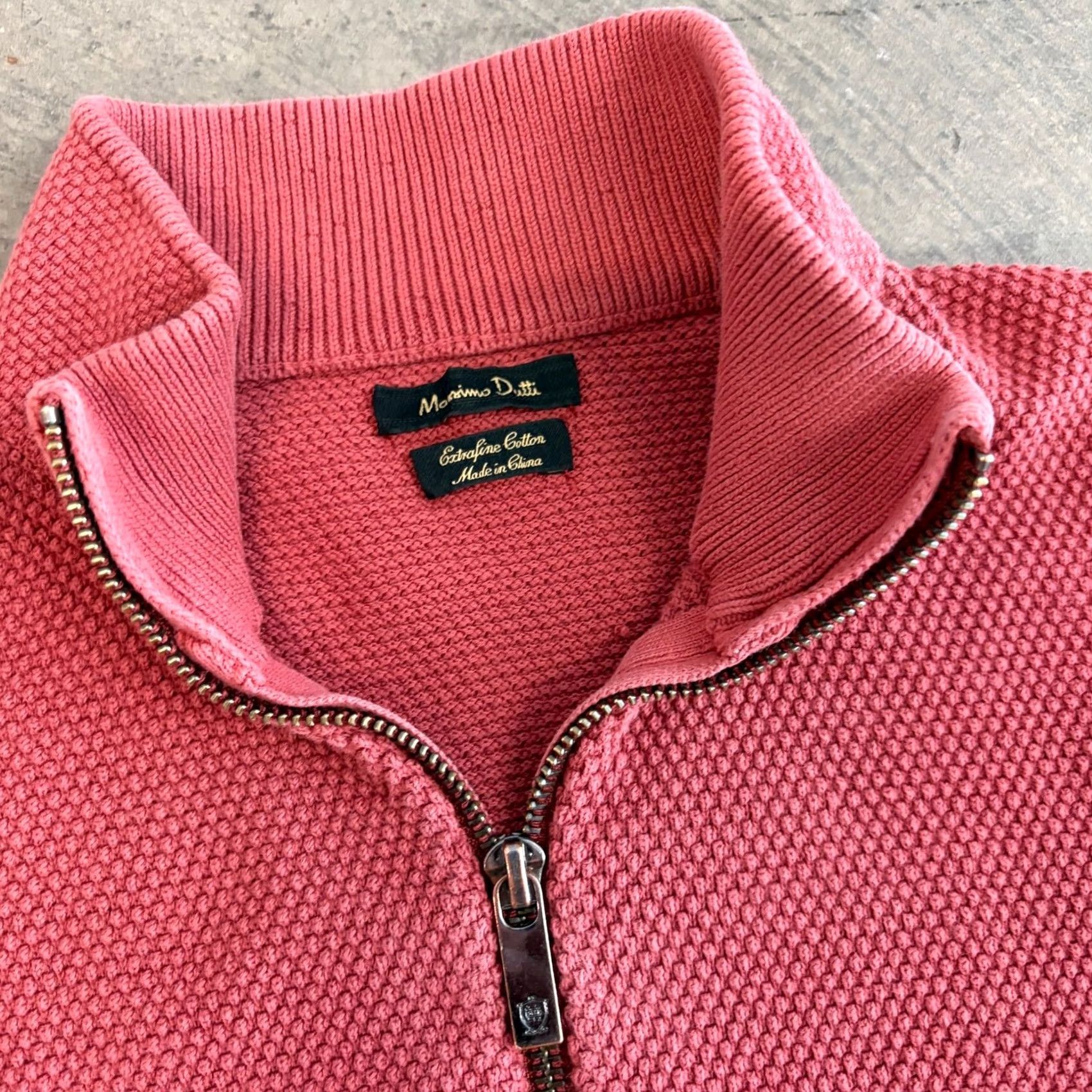 Vintage VINTAGE Y2k Extra Fine Cotton Waffle Thermal Full Zip Nature Red Longsleeve S Women Size S / US 4 / IT 40 - 3 Thumbnail