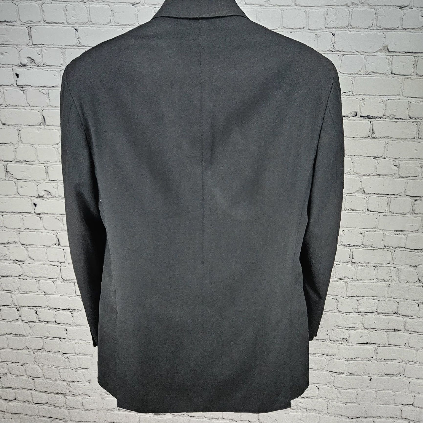 Doublet Structure Black 2 Button Double Vented Notch Blazer Sport Coat Suit Jacket 40R Mens Blazer Size 40R - 2 Thumbnail