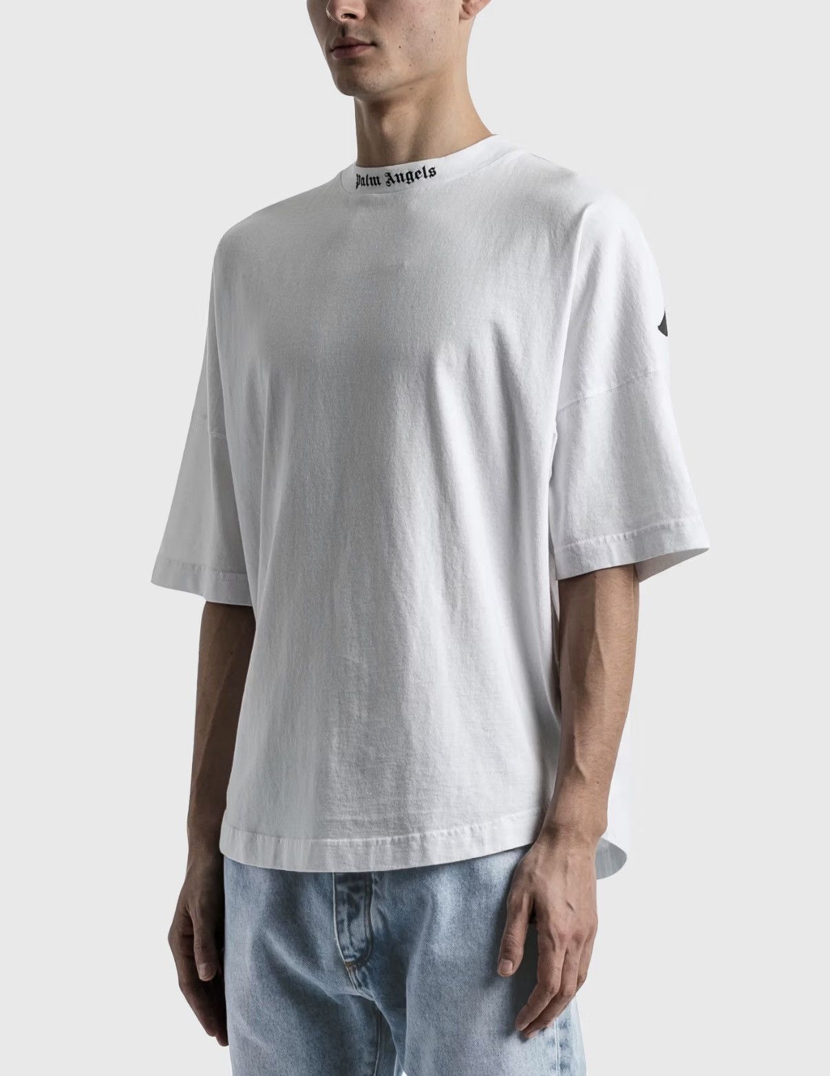 Palm Angels White Palm Angels Logo Tee Big Size US M / EU 48-50 / 2 - 5 Thumbnail