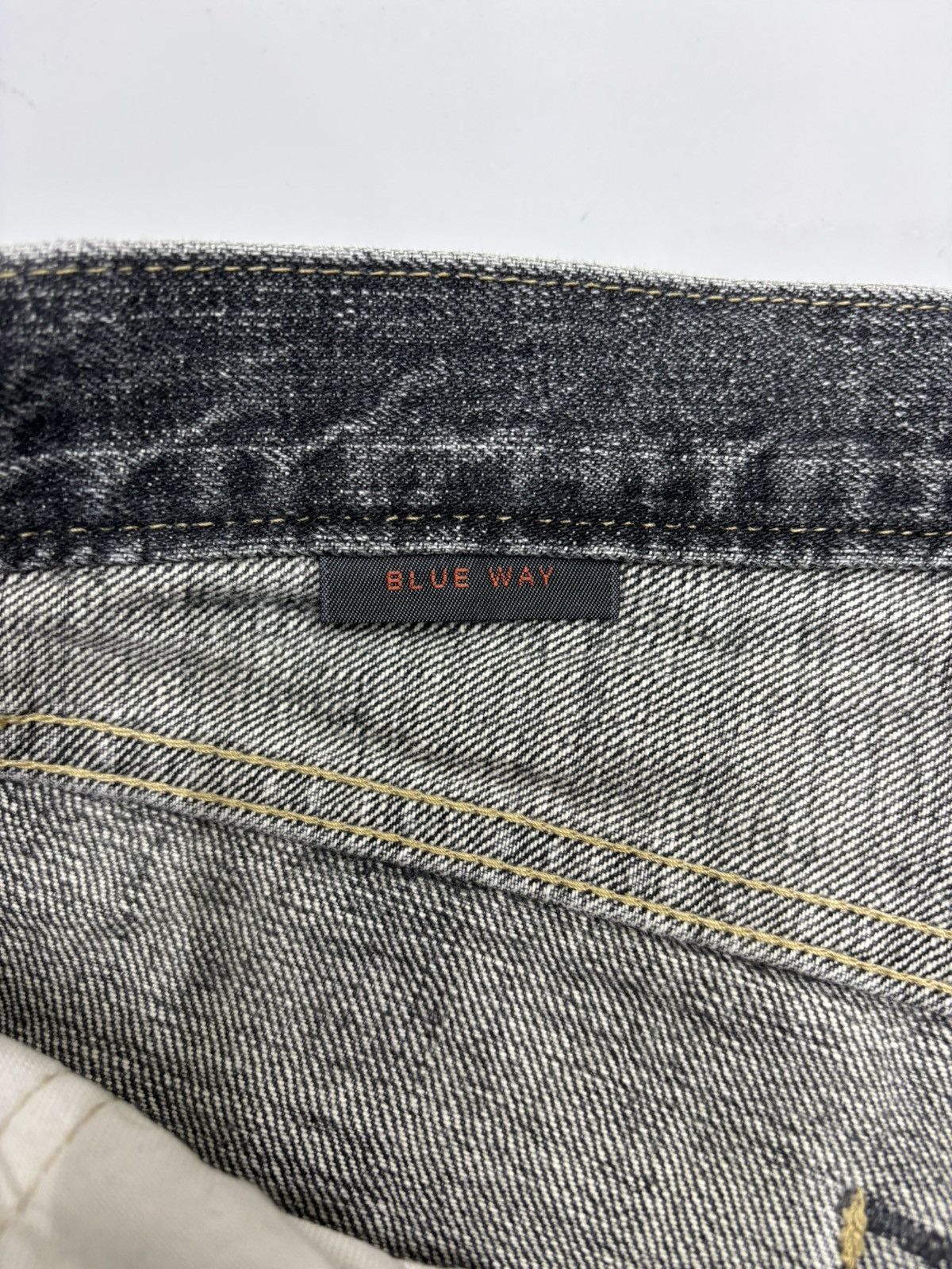 Hysteric Glamour × If Six Was Nine × Le Grande Bleu (L.G.B.) 💥Rare💥Sick Ripped Style 90s Blue Way Distress Jean Size US 33 - 11 Thumbnail