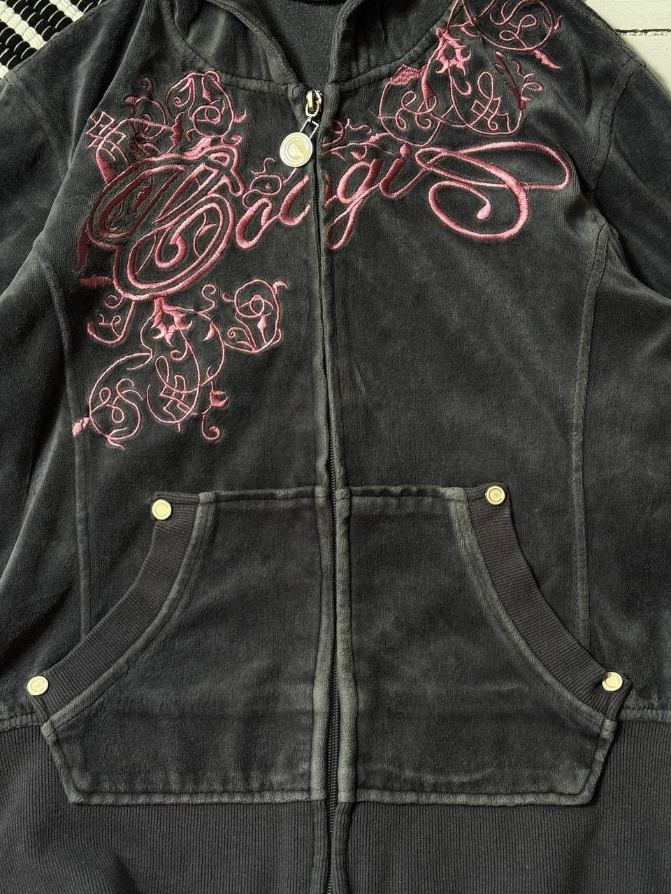 Coogi COOGI VINTAGE VELOUR SKINI BOXY FIT ZIP HOODIE Size XL / US 12-14 / IT 48-50 - 4 Thumbnail