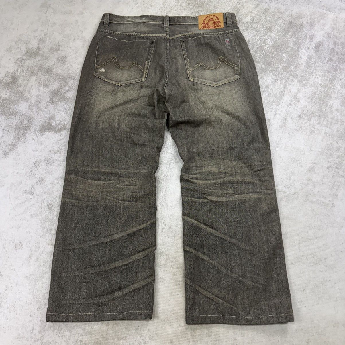 Japanese Brand Y2K BLUMISTY distressed wide denim jeans pants Size US 38 / EU 54 - 3 Thumbnail