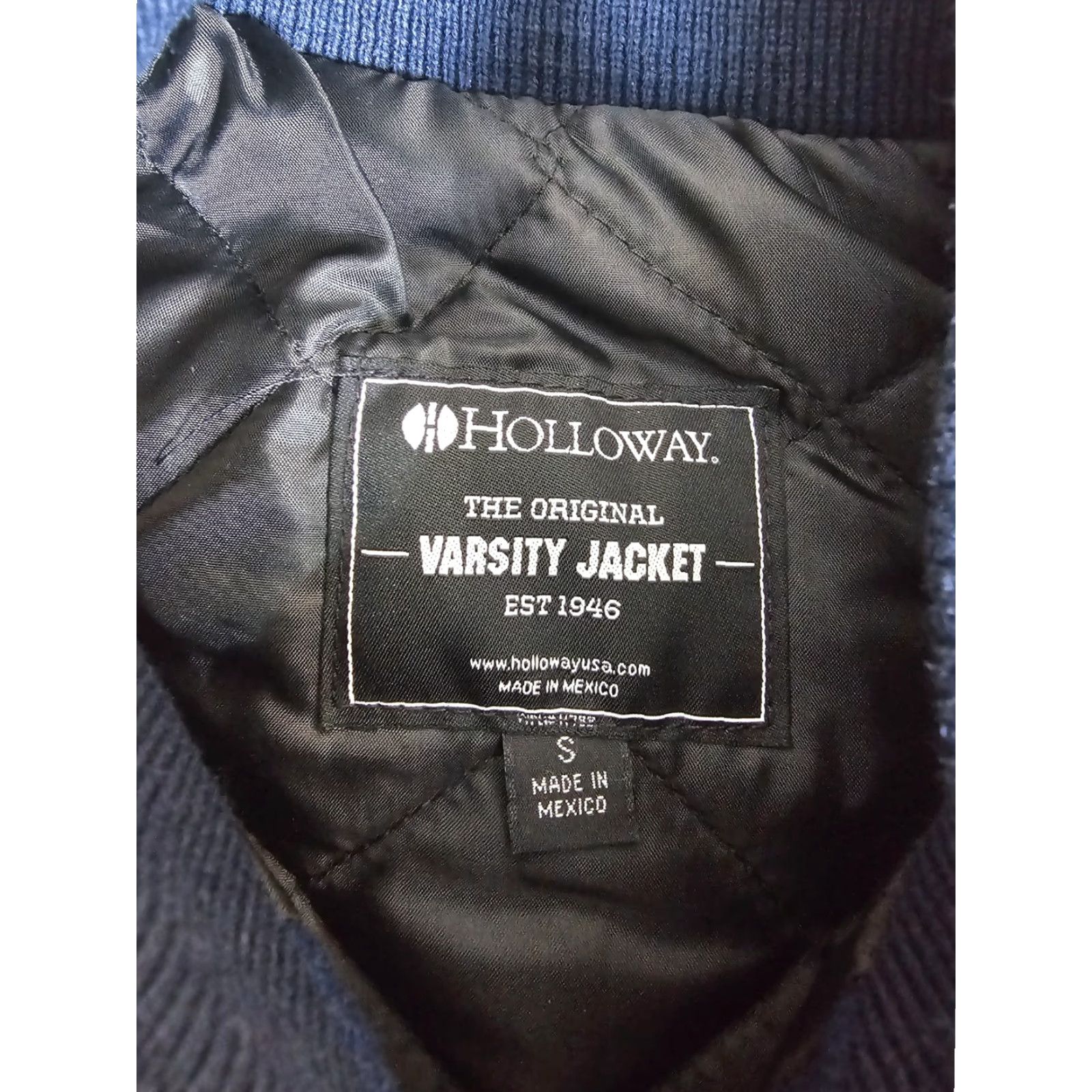Holloway VINTAGE Holloway The Original Varsity Jacket Blue & Yellow Wool & Leather Jacket Mens Sz S Size US S / EU 44-46 / 1 - 4 Thumbnail