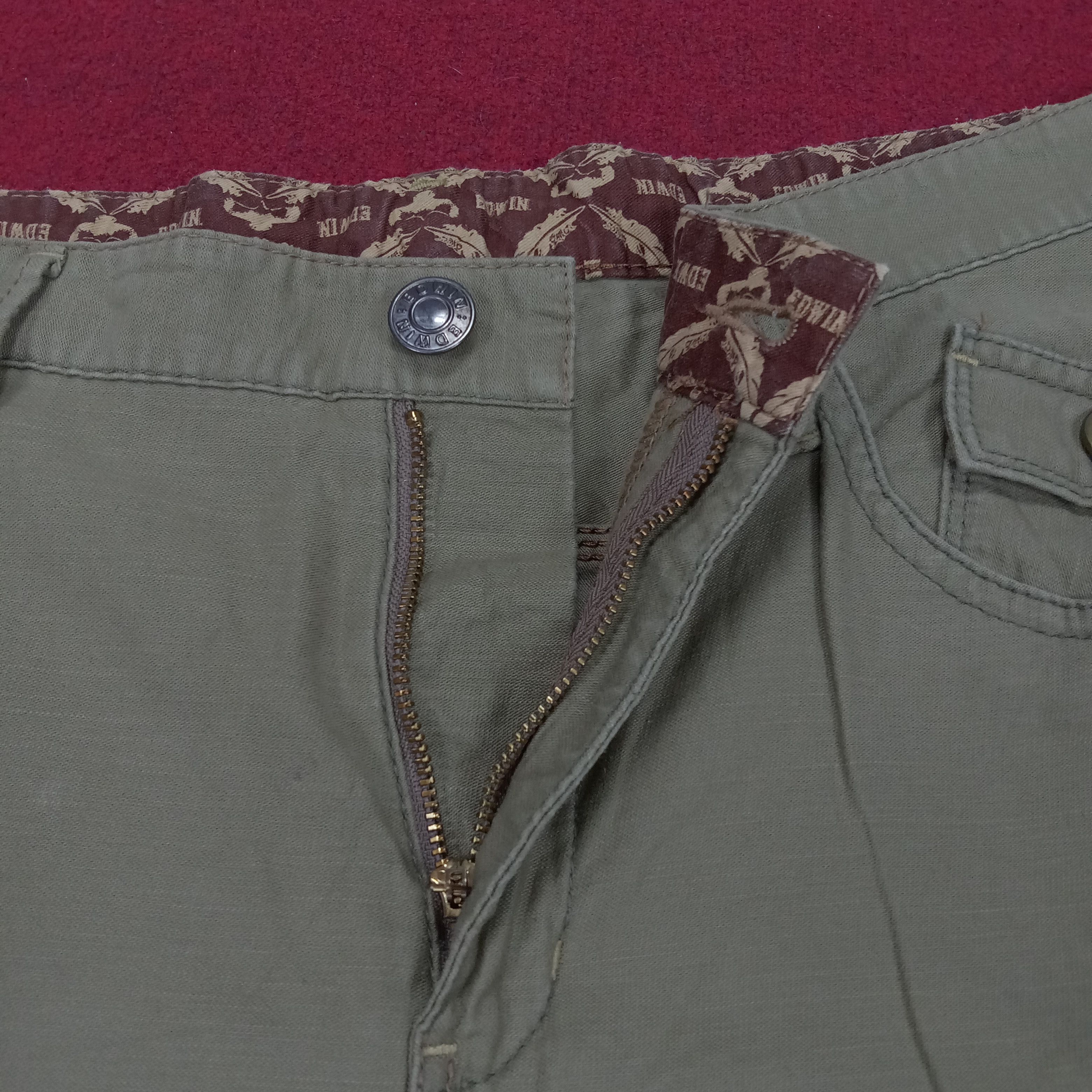 Edwin × Vintage Edwin Cargo Hiking Camping Style Rare Design Pants Size US 34 / EU 50 - 12 Thumbnail
